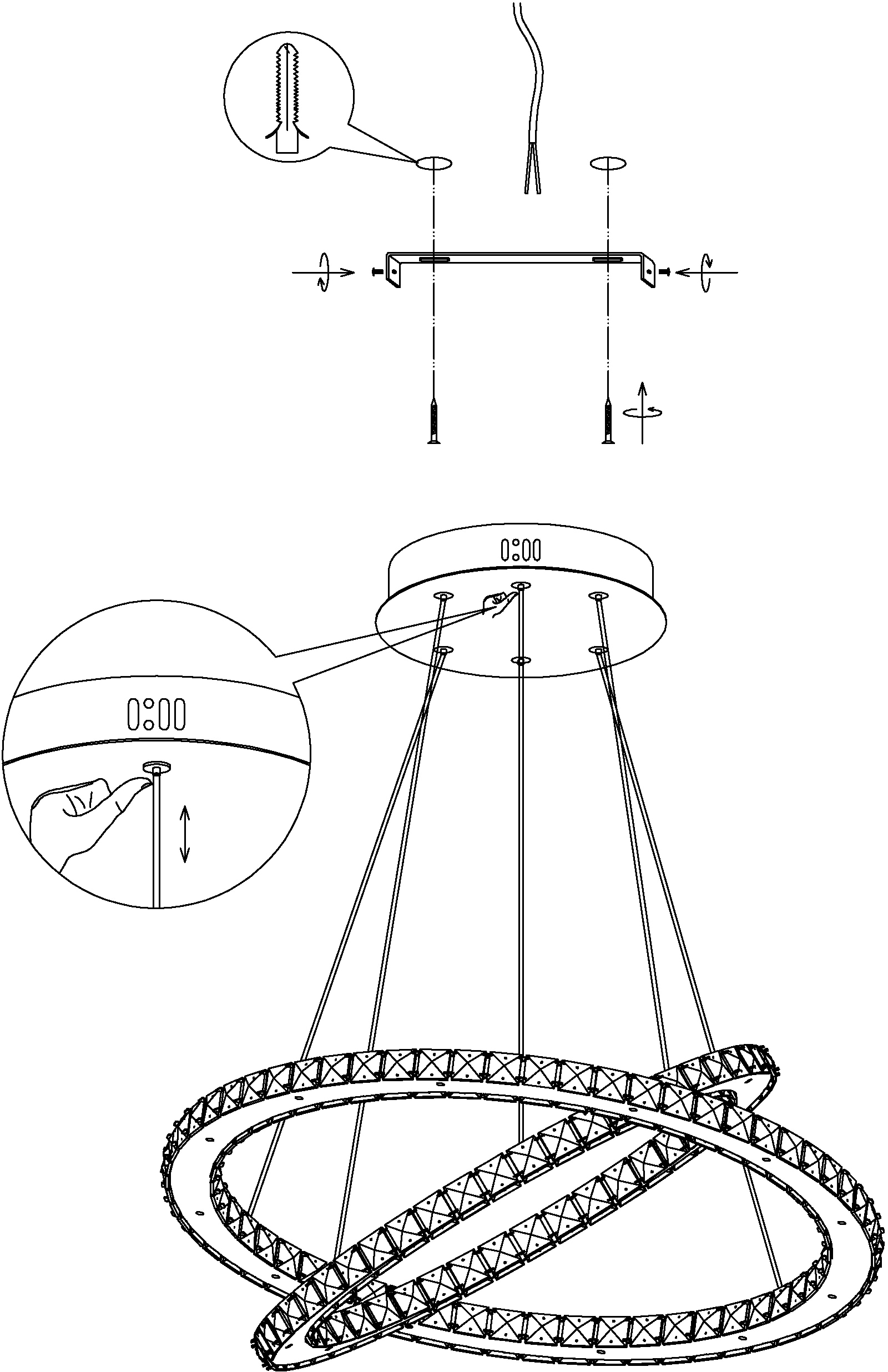 EGLO Hängeleuchte »VARRAZO Pendellampe, Stahl und Glas, Hängelampe, Esszimmerlampe, Lampe«, 1 flammig, Leuchtmittel LED-Board | LED fest integriert, Hängeleuchte, Wohnzimmerlampe, H120 x Ø55 cm, chrom,
29W inkl.