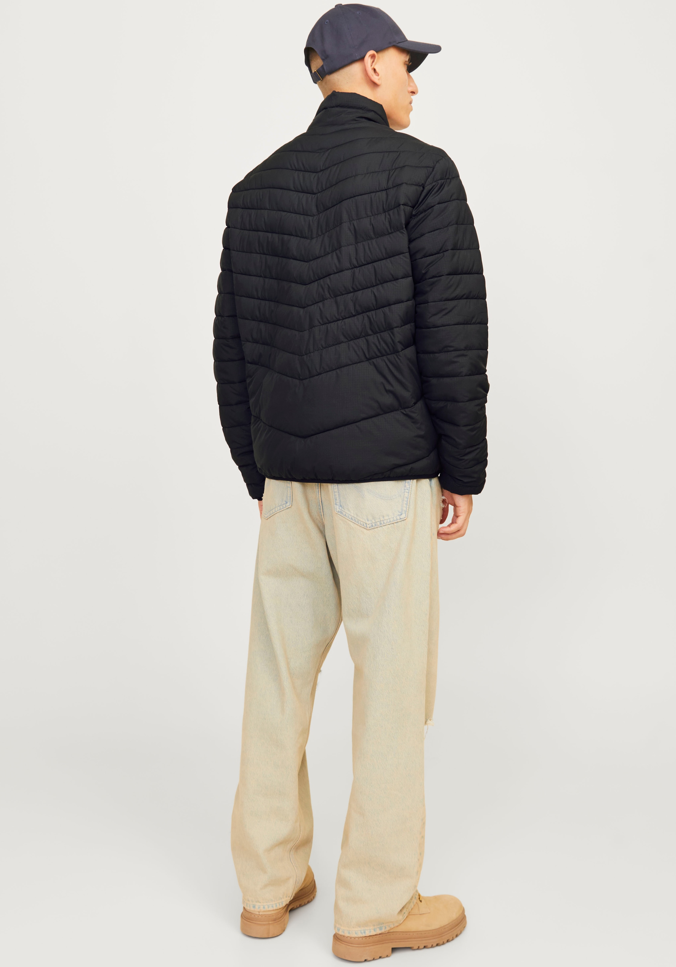 Jack & Jones Steppjacke »JJESTATE PACKABLE PUFFER COLLAR NOOS«, ohne Kapuze
