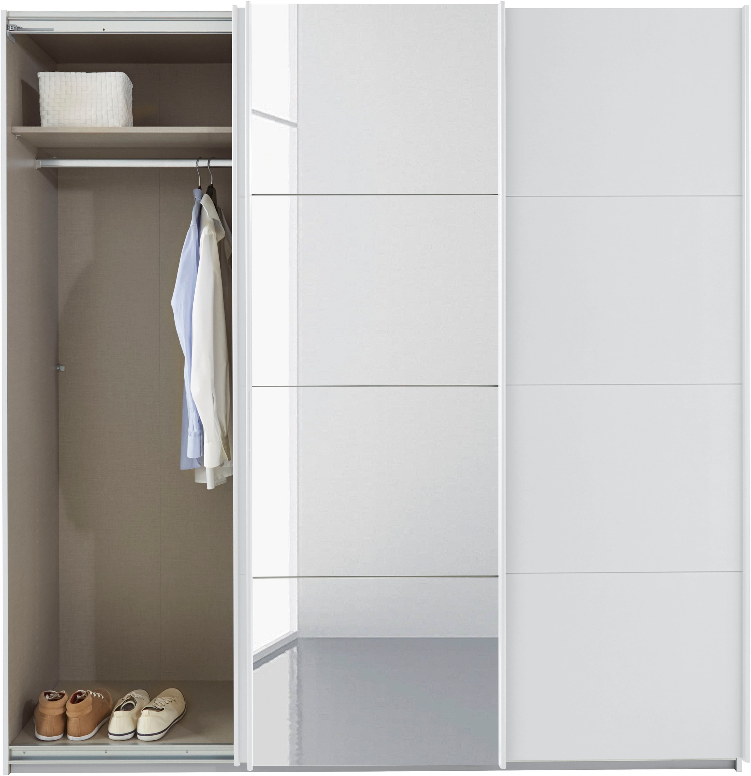 rauch Schwebetürenschrank »Kleiderschrank Schrank Garderobe TOPSELLER OTELI inkl. Inneneinteilung« Breiten 203/271/315/360 cm Höhen 210/229 cm,  mit 3 Innenschubladen sowie zusätzlichen Einlegeböden MADE IN GERMANY