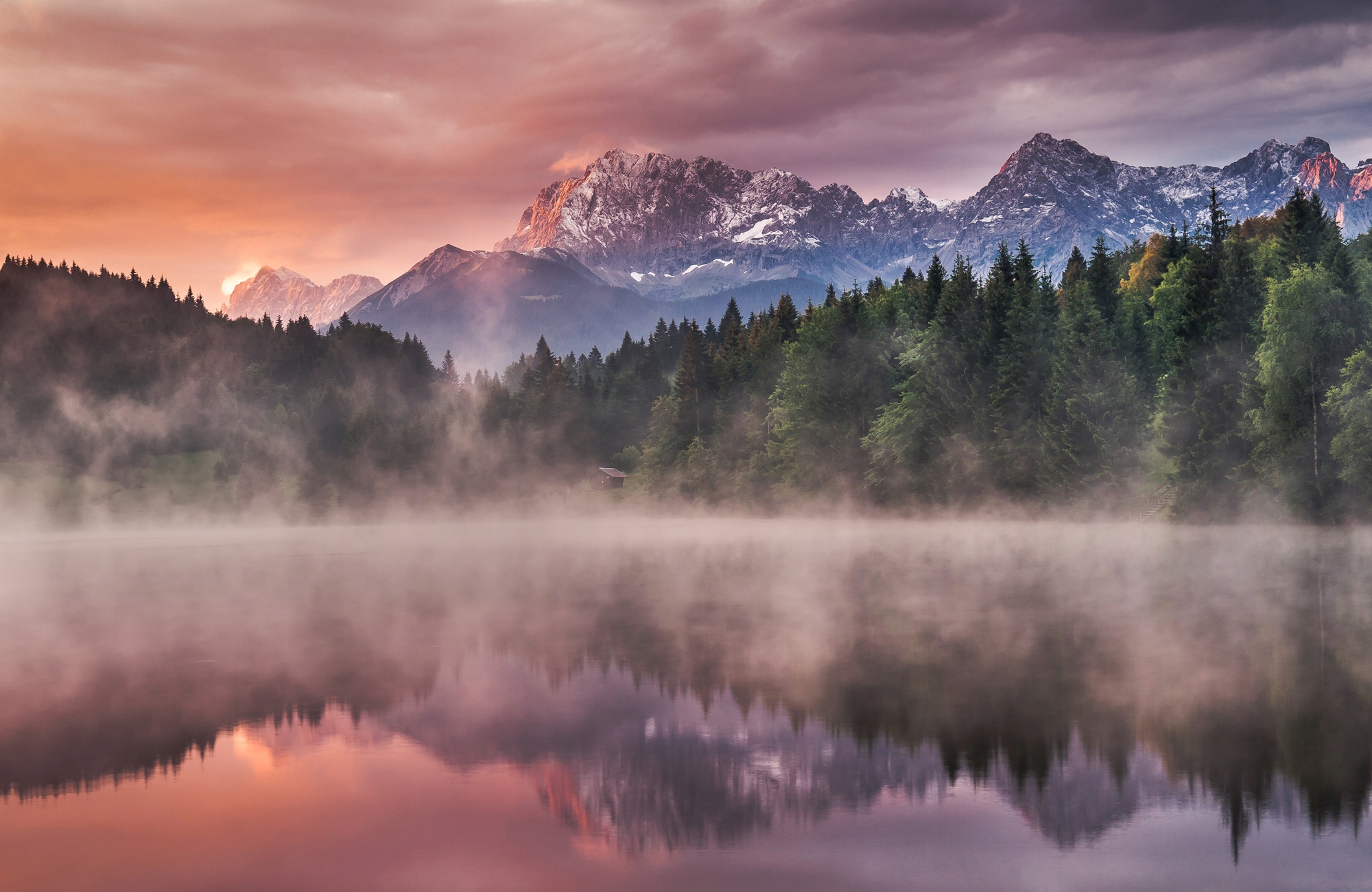 Papermoon Fototapete »Photo-Art ANDREAS WONISCH, SONNENAUFGANG AM SEE« günstig online kaufen