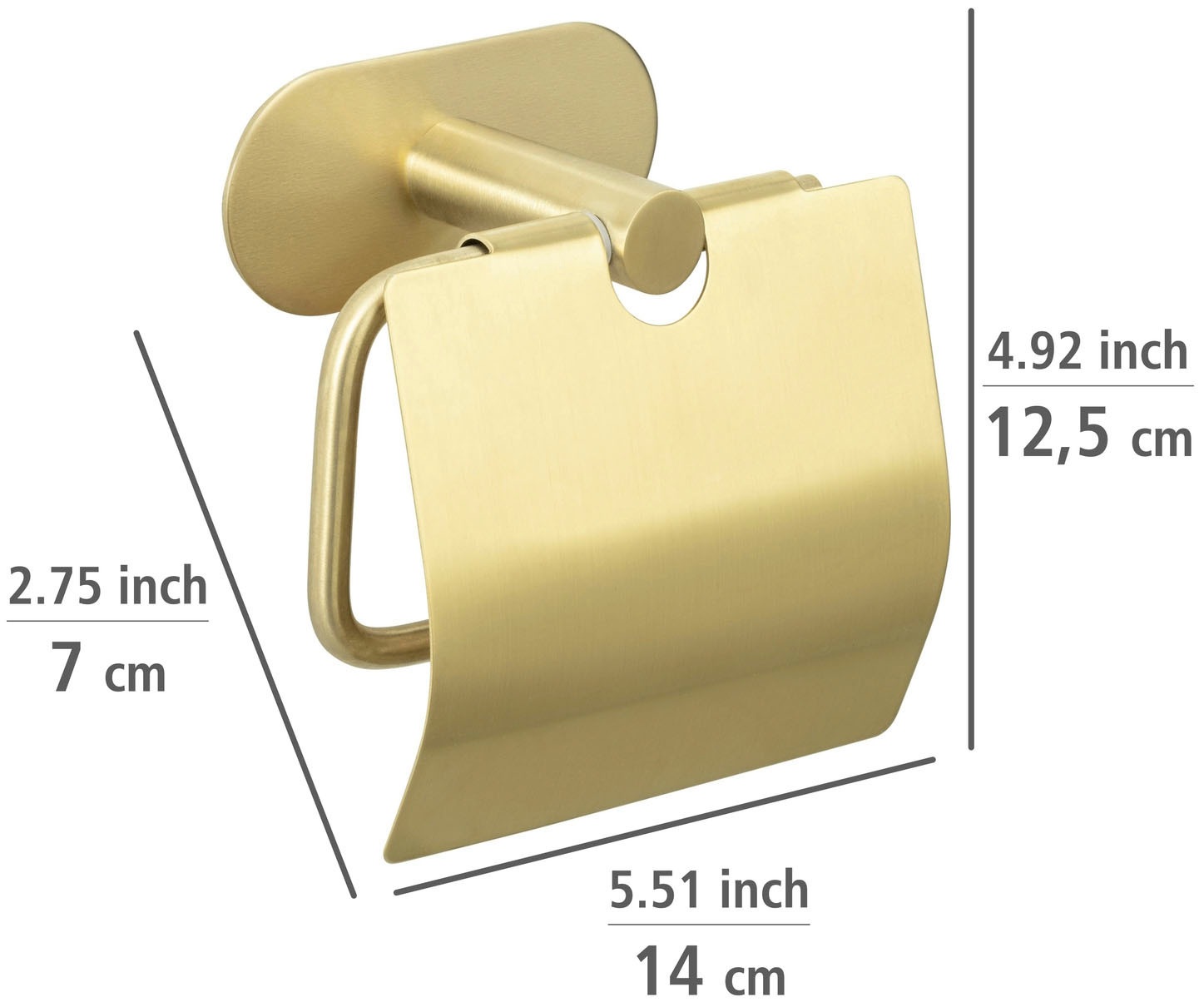 WENKO Toilettenpapierhalter »Turbo-Loc®«, mit Deckel, Befestigen ohne Bohren