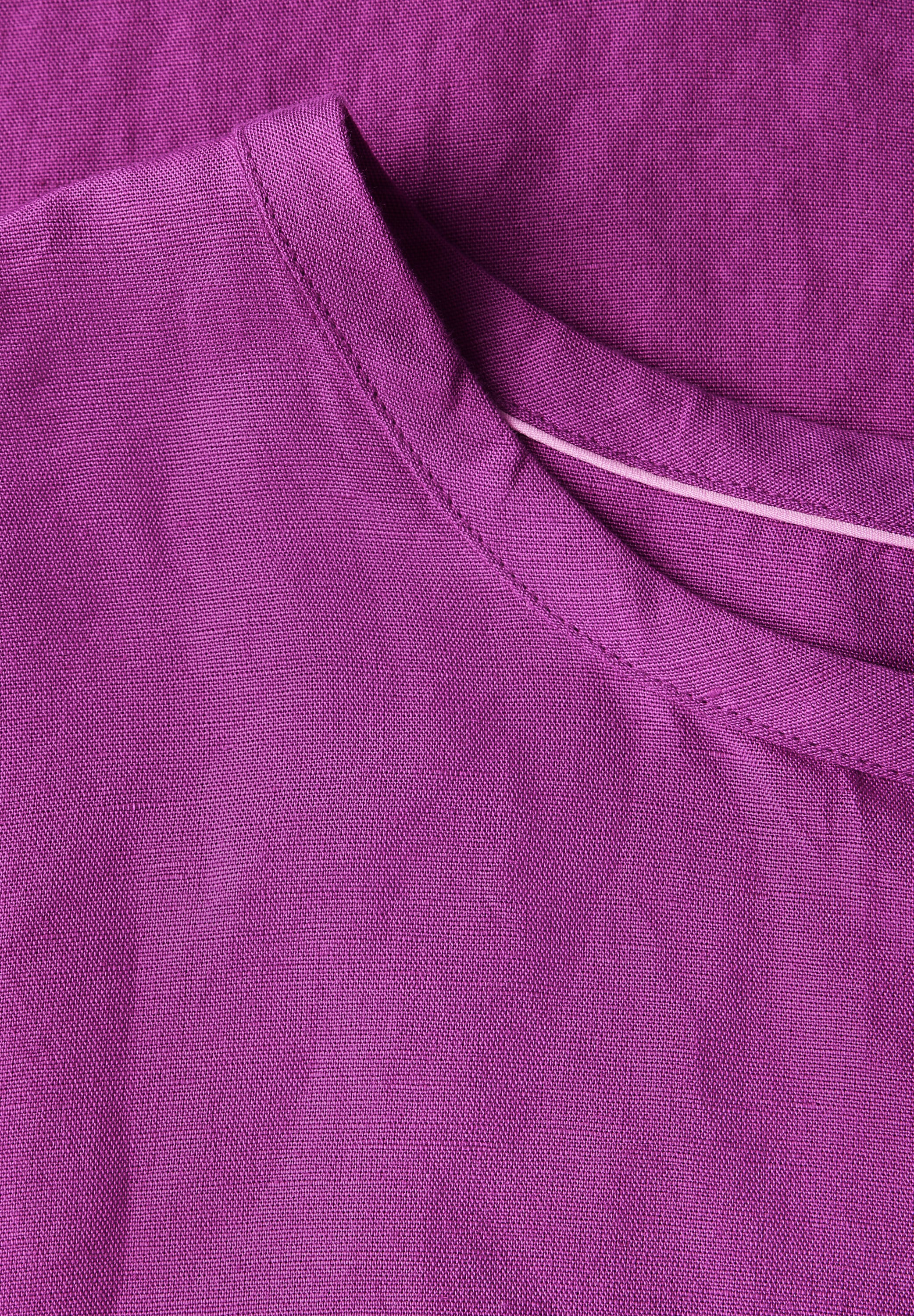 Cecil Kurzarmbluse im Leinenmix und mit Knoten-Detail