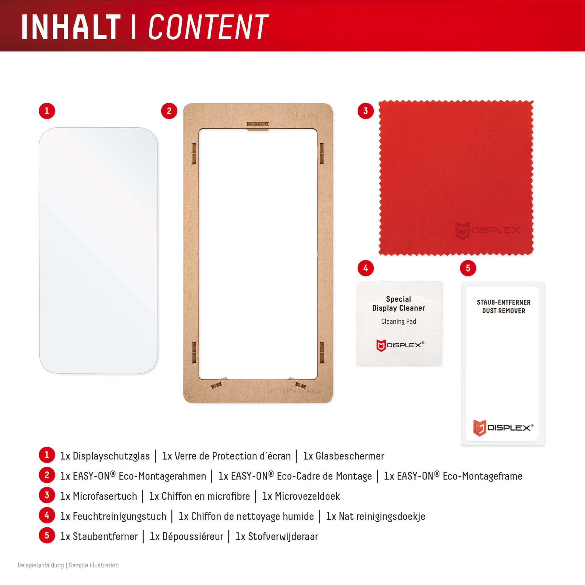 Displex Displayschutzglas »Real Glass Screen Protection« für Apple iPhone 16 Pro Displayschutzfolie, Schutzfolie, Bildschirmschutz, kratz- & stoßfest