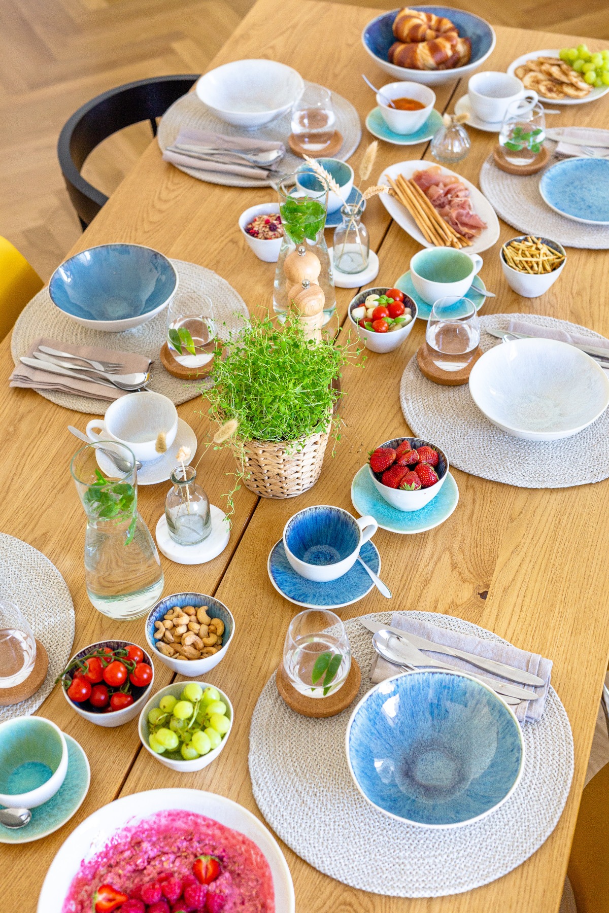 MÄSER Salatschüssel »FROZEN, Salatschüssel-Set, Steinzeug« 9 Stk. aus Steinzeug