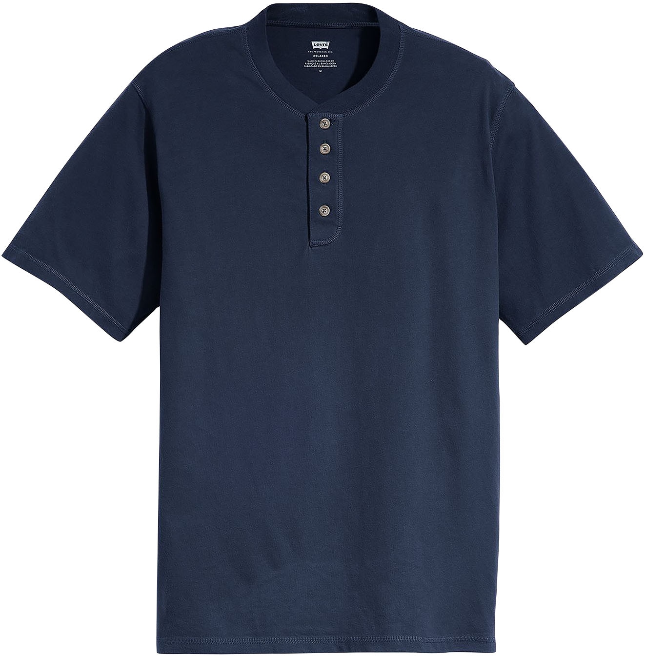 Levi's® Rundhalsshirt »SS 4 BUTTON HENLEY«, mit Knopfleiste