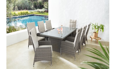 Garten-Essgruppe »Casablanca«, (Set, 9 tlg.: 8x Stuhl, 1x Tisch 200x100x74), inkl....