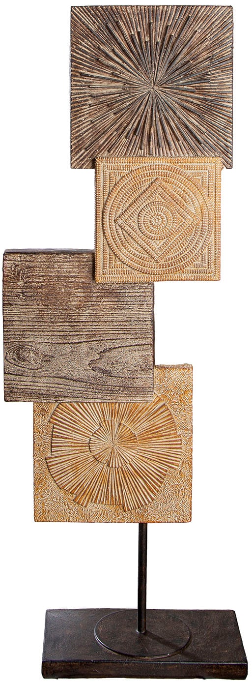 Casablanca by Gilde Dekoobjekt »Skulptur quadratisch Esculpida naturfarben günstig online kaufen