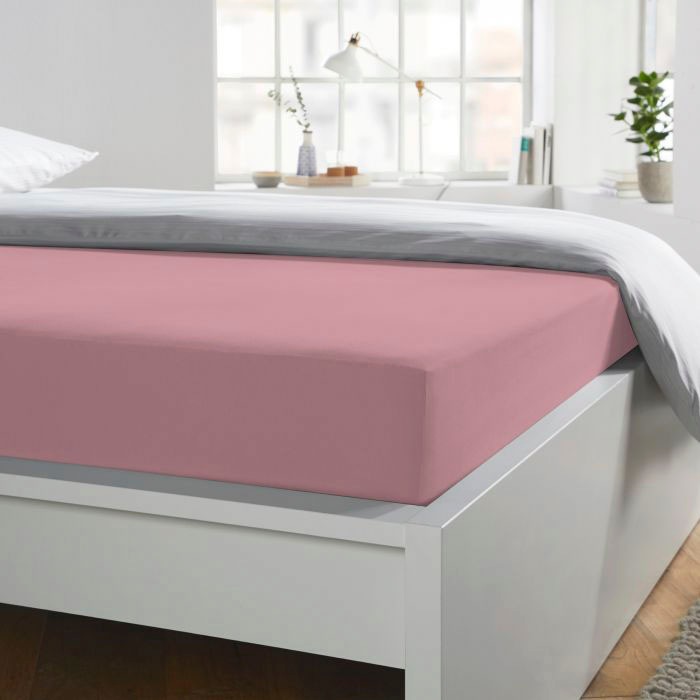 Schlafgut Spannbettlaken »Mako-Jersey aus 100% Baumwolle, Bettlaken«, für Matratzen bis 20 cm Höhe, in 90x200, 140x200 oder 180x200 cm