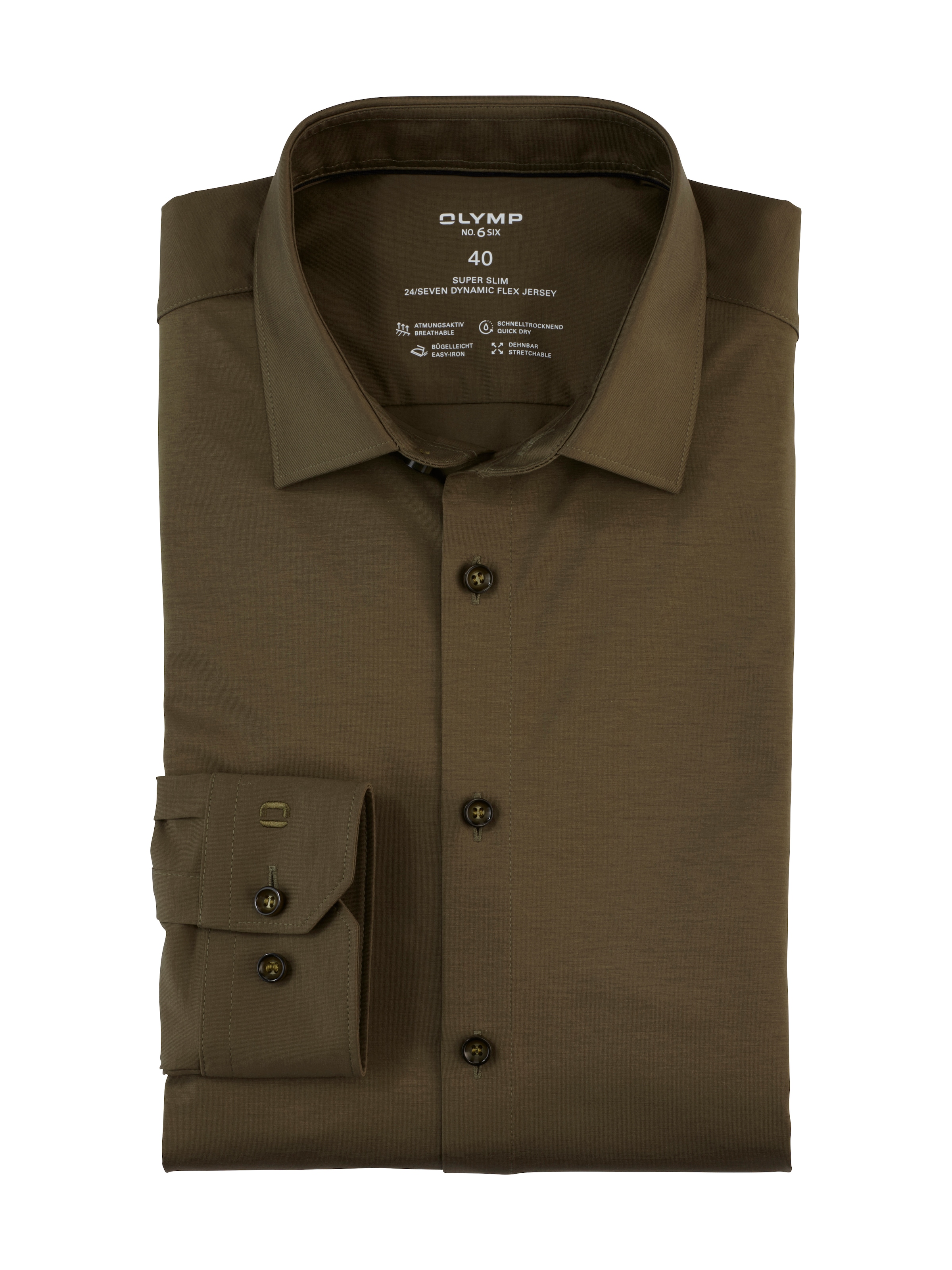 OLYMP Businesshemd »No. Six 24/Seven super slim« in  bequemer Jersey-Qualität