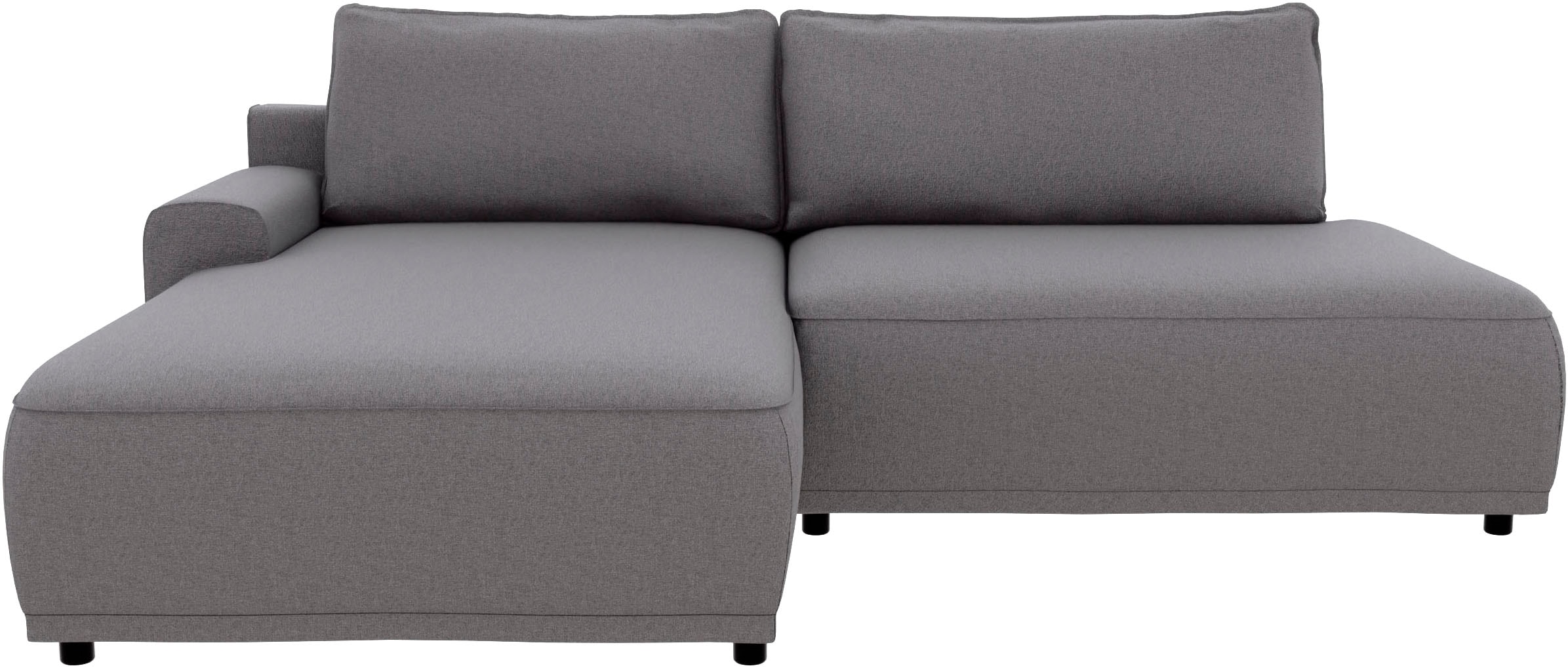 TRENDMANUFAKTUR Ecksofa »Fordon II, Schlafsofa mit Bettkasten, Couch in L-Form, Breite 250 cm«, in Struktur LUMOS, 3D-Effekt, anthrazit, Armlehne links