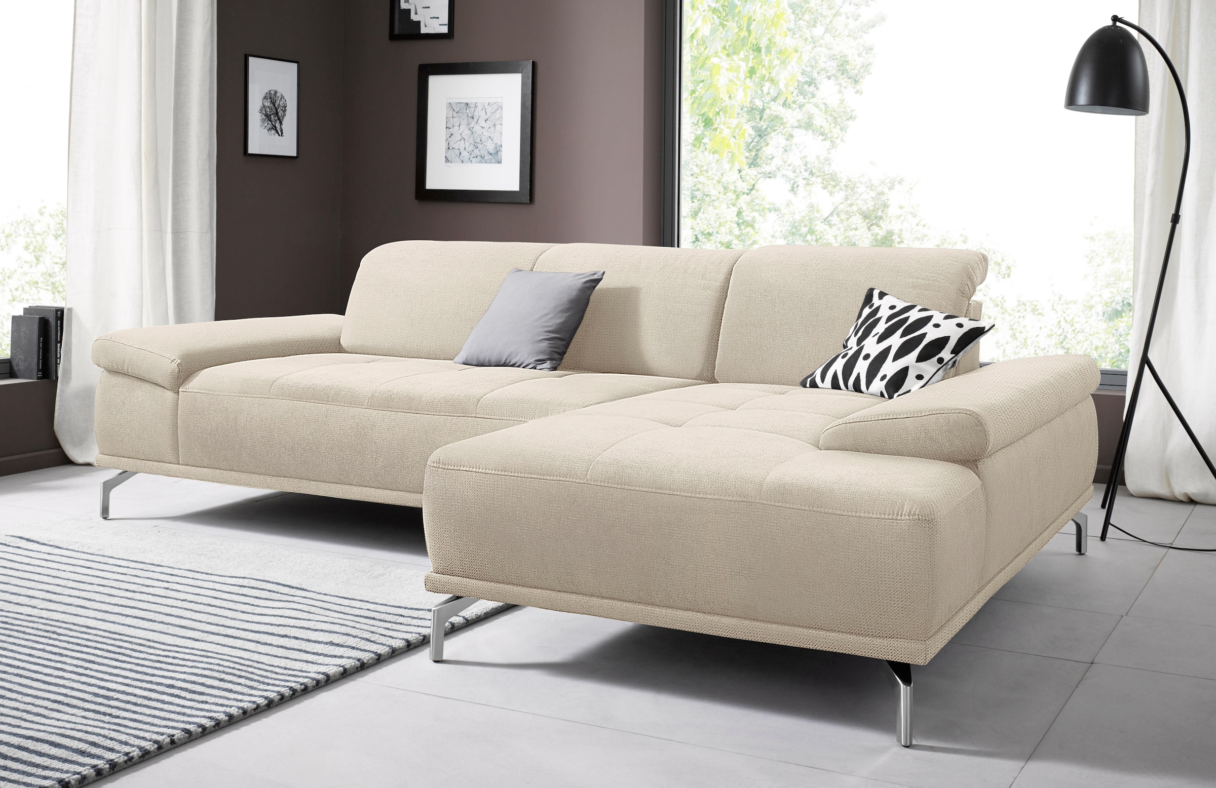 Places of Style Ecksofa »Caluna«, Inkl.Sitztiefenverstellung, wahlweise mit günstig online kaufen