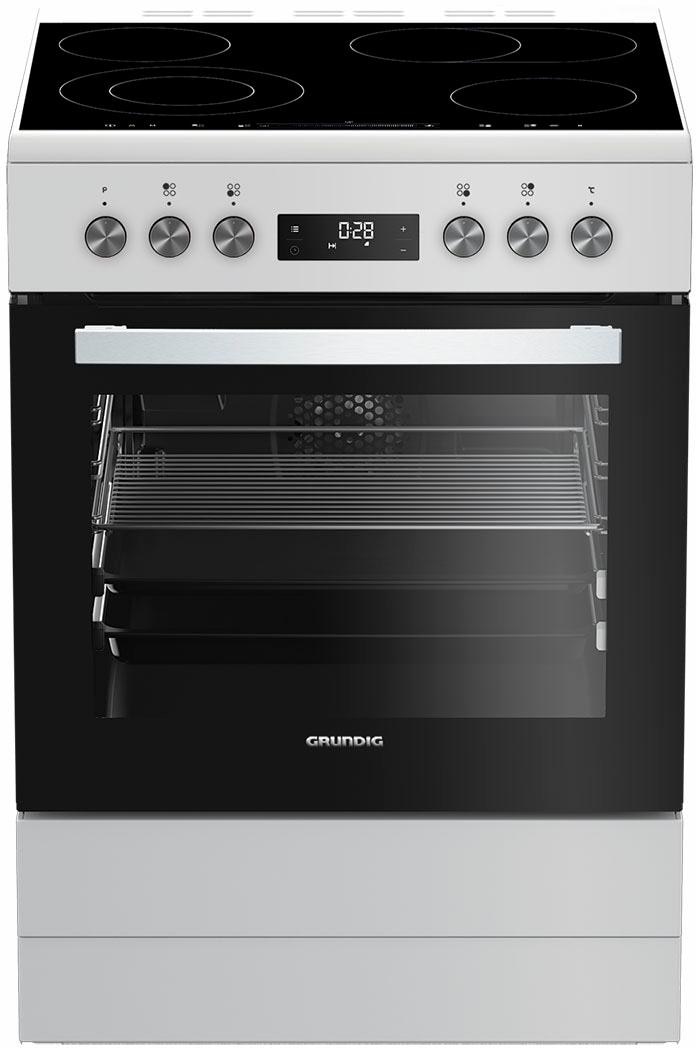 Grundig Elektro-Standherd »GFBM23420WC«, GFBM23420XC, kaufen Tastensperre mit Backauszug, mit online