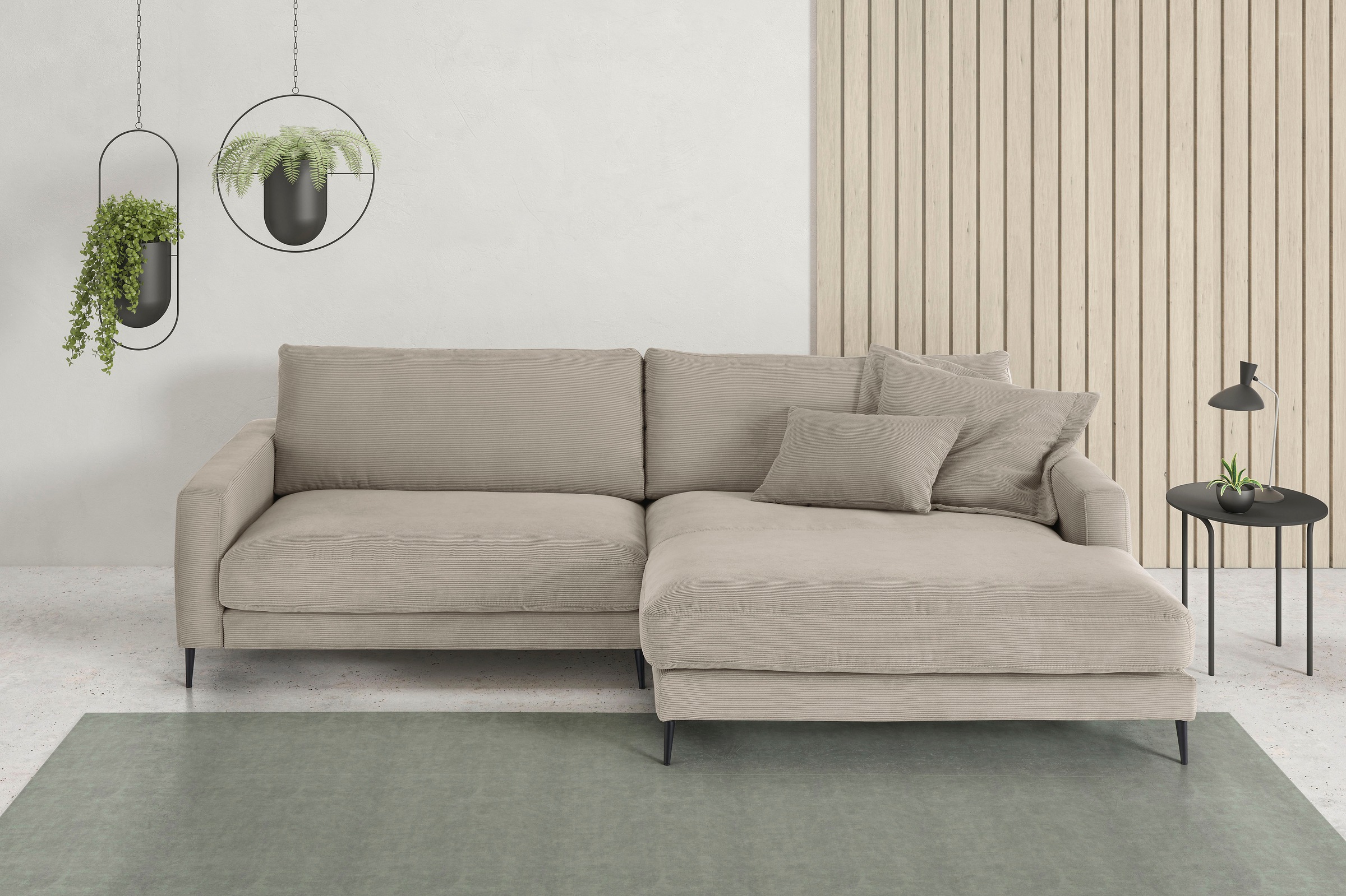 Home affaire Ecksofa »Downtown, B/T/H: 272/190/84 cm L-Form« weicher Sitzko günstig online kaufen