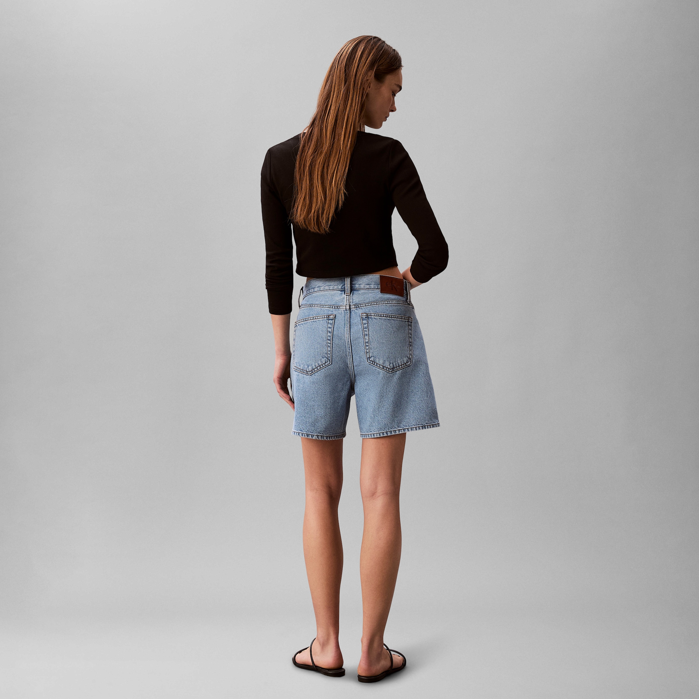 Calvin Klein Jeans Shorts »HI RISE A-LINE SHORT COASTAL LIG«