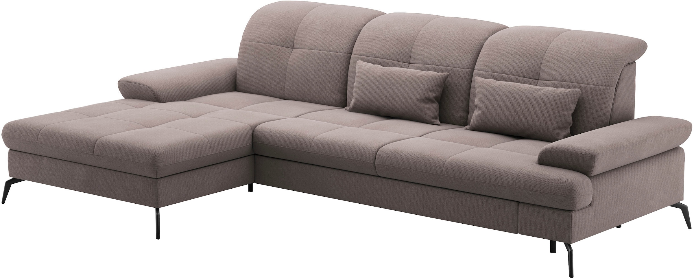 sit&more Ecksofa »Amica, L-Form, inkl. Sitztiefenverstellung & Armteilverstellung«, wahlweise mit Bettfunktion, Bettkasten und Kopfteilverstellung