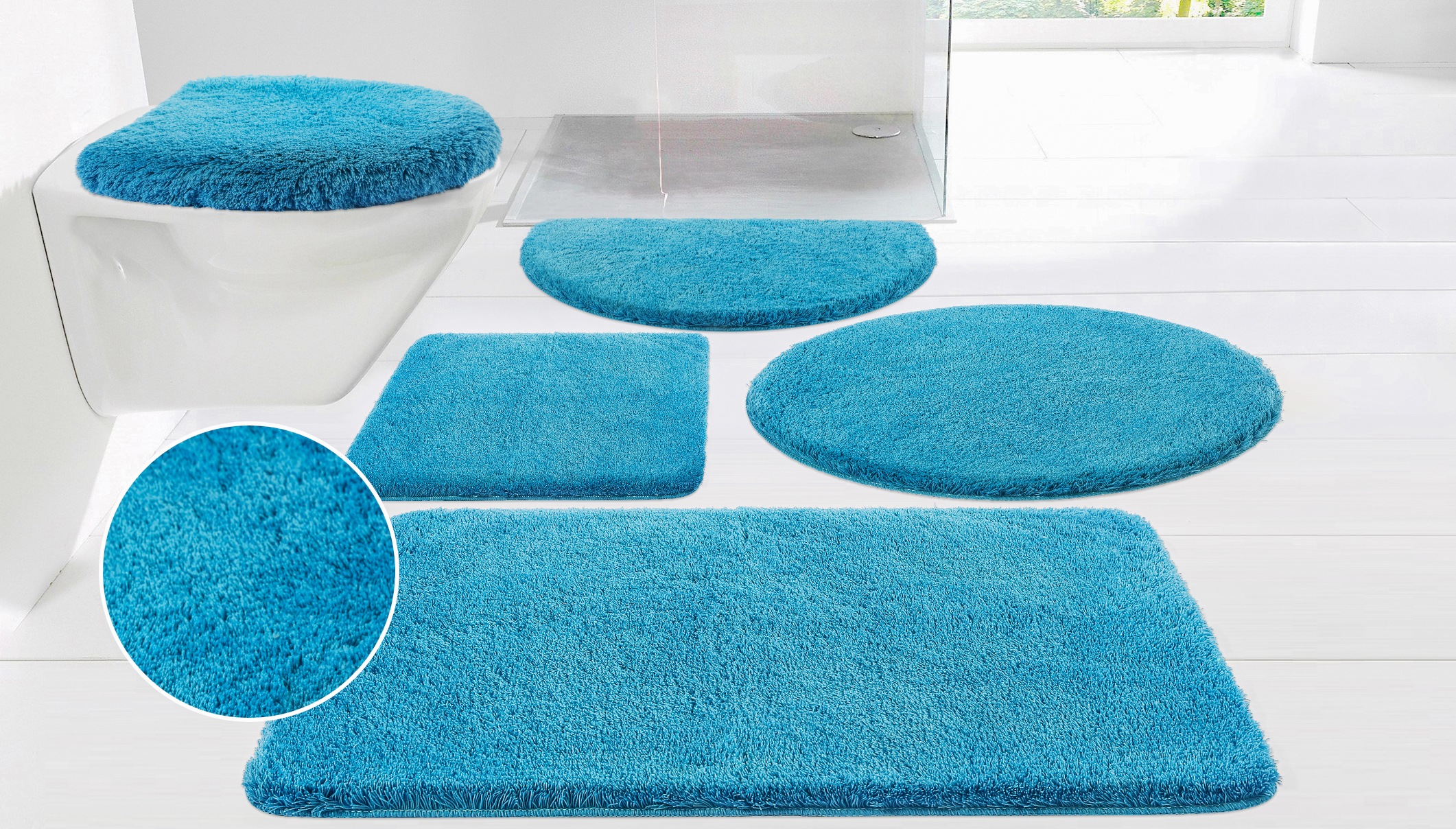 my home Badematte »Merida, Badvorleger, Badezimmer Teppich«, rutschhemmend günstig online kaufen