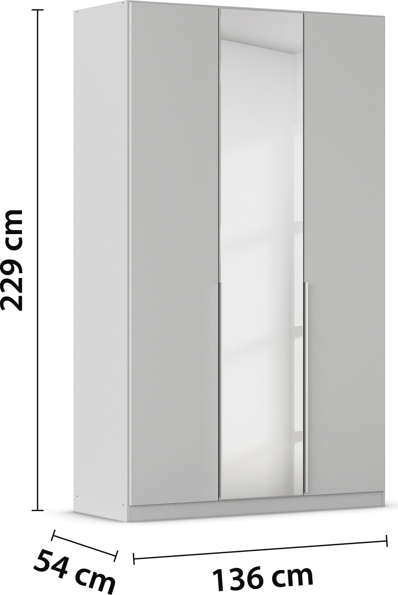 rauch Drehtürenschrank »Kleiderschrank Schrank Garderobe AGORDO mit Dekor- oder Hochglanzfront«, (in zwei Griff-Farben), durchdachte Innenausstattung, in 6 Breiten und 2 Höhen MADE IN GERMANY