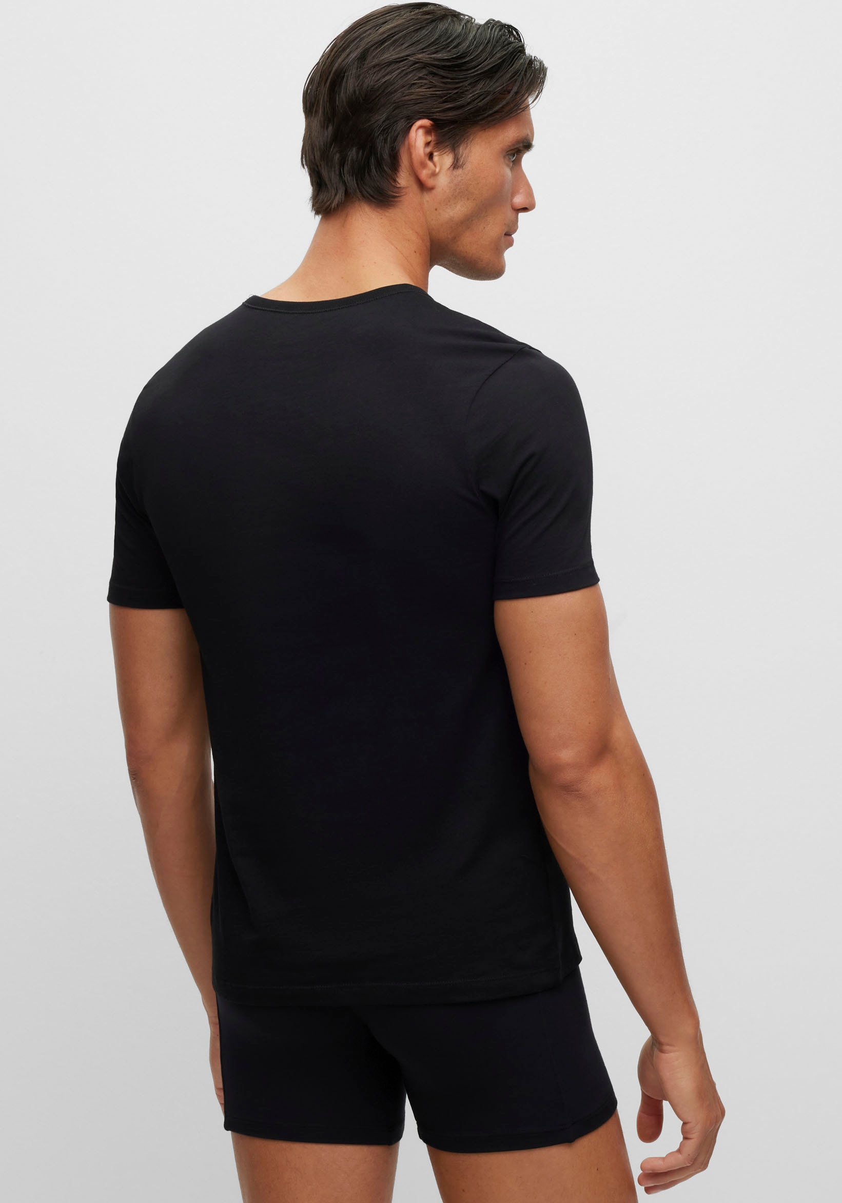 BOSS T-Shirt »Rundhals BOSS ONE x David Beckham«, (Packung, 3 tlg., 3er-Pack), mit dezentem BOSS Logo-Print