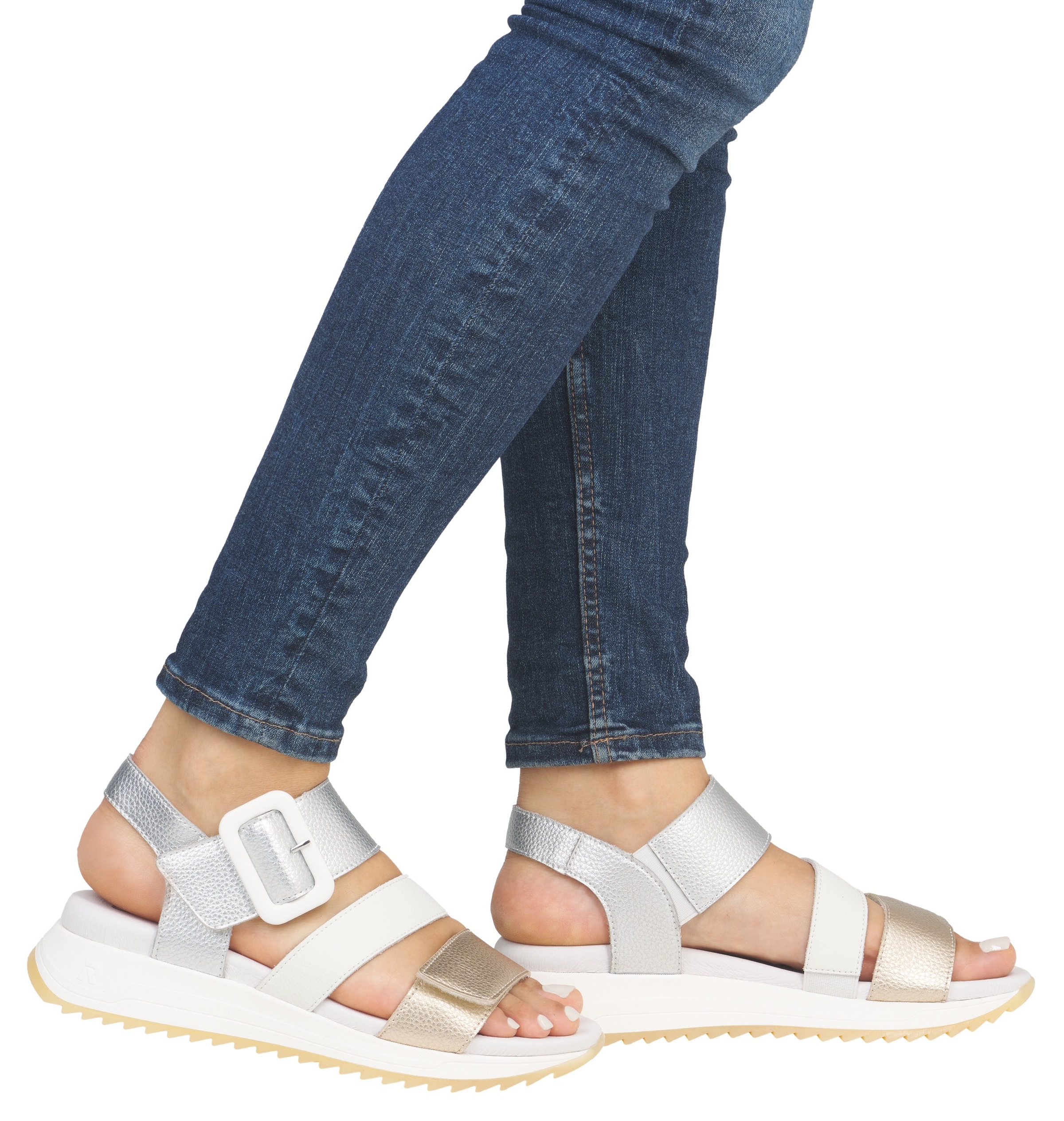 RIEKER Sport Riemchensandale, Sommerschuh, Klettschuh, Outdoorsandale mit weichem Fußbett