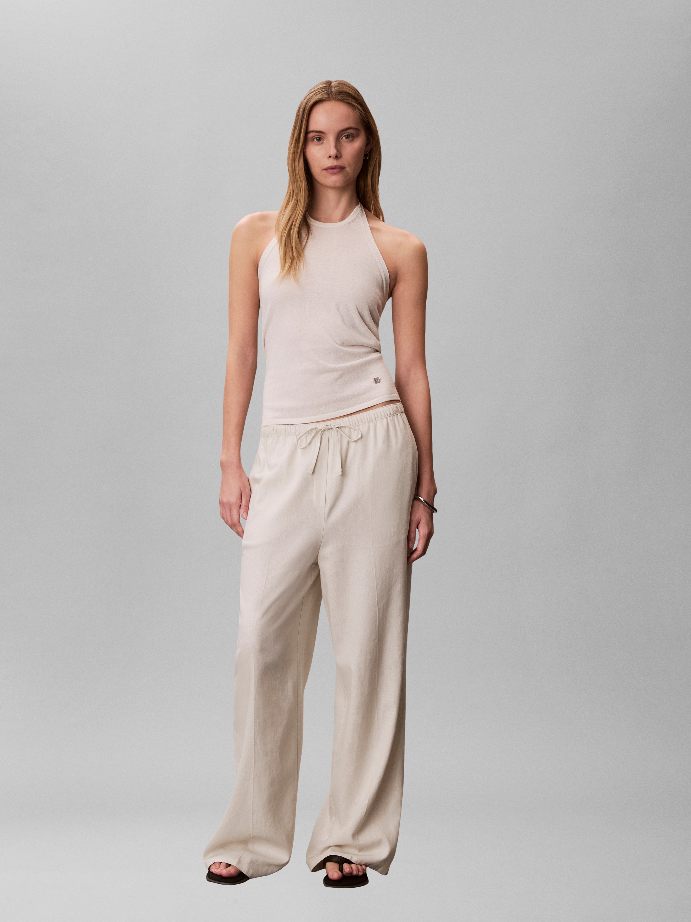 Calvin Klein Jeans Leinenhose  Regular fit mit elastischem Bund