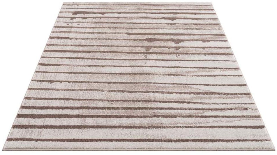 Carpet City Teppich »Moda«, rechteckig, 11 mm Höhe, Kurzflor, Streifen-Must günstig online kaufen