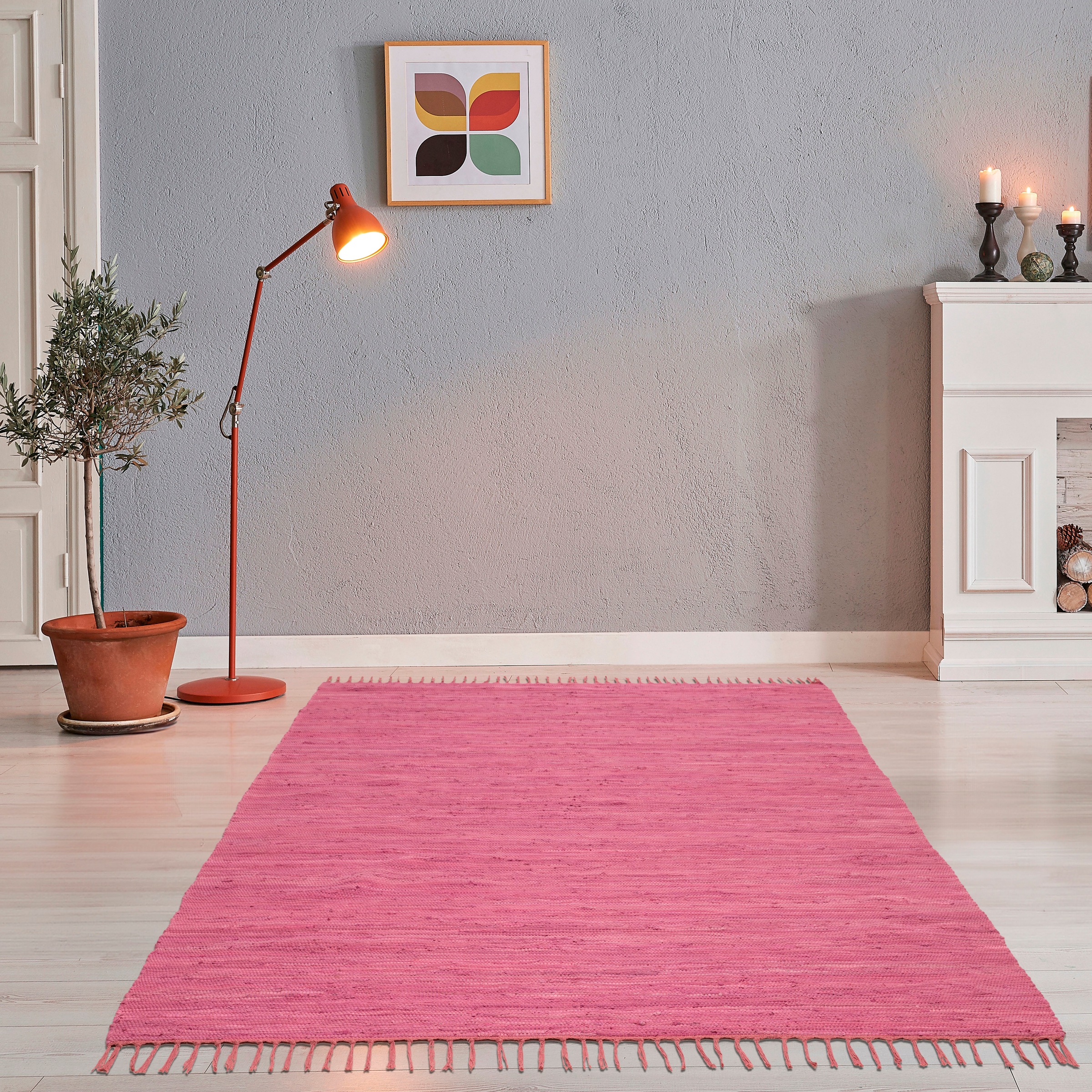 THEKO Teppich »Happy Cotton Fleckerl, handgewebt«, rechteckig, 5 mm Höhe, F günstig online kaufen