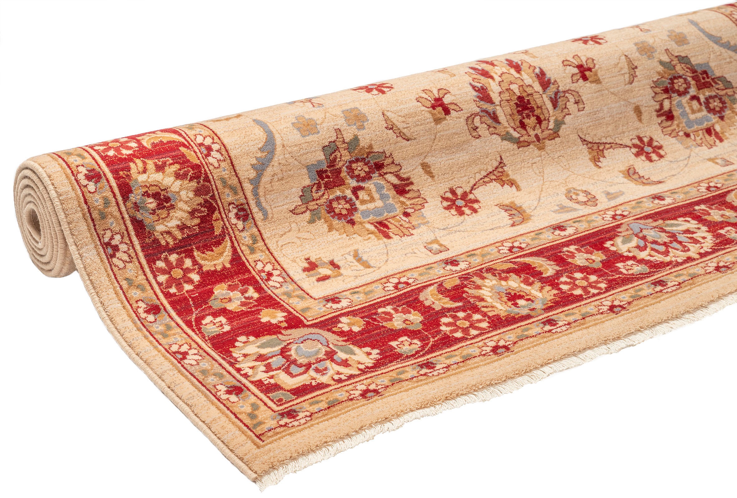 THEKO Wollteppich »Saharna 2444«, rechteckig, 12 mm Höhe, reine Wolle, Orient-Optik, mit Fransen