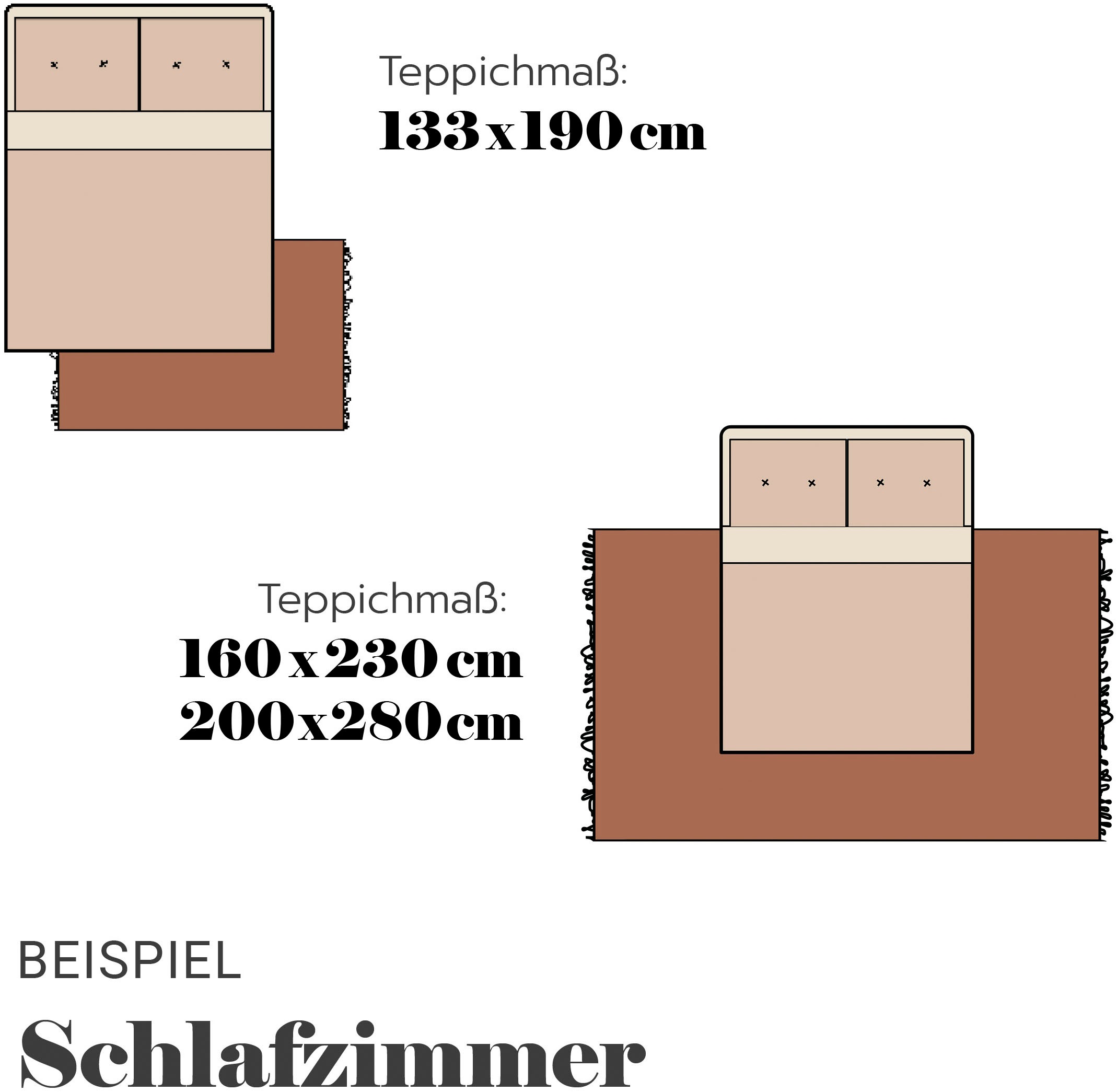 ASTRA Teppich »Lou 252«, rechteckig, 10 mm Höhe, Hoch Tief Struktur, Kurzflor, Wohnzimmer, Schlafzimmer