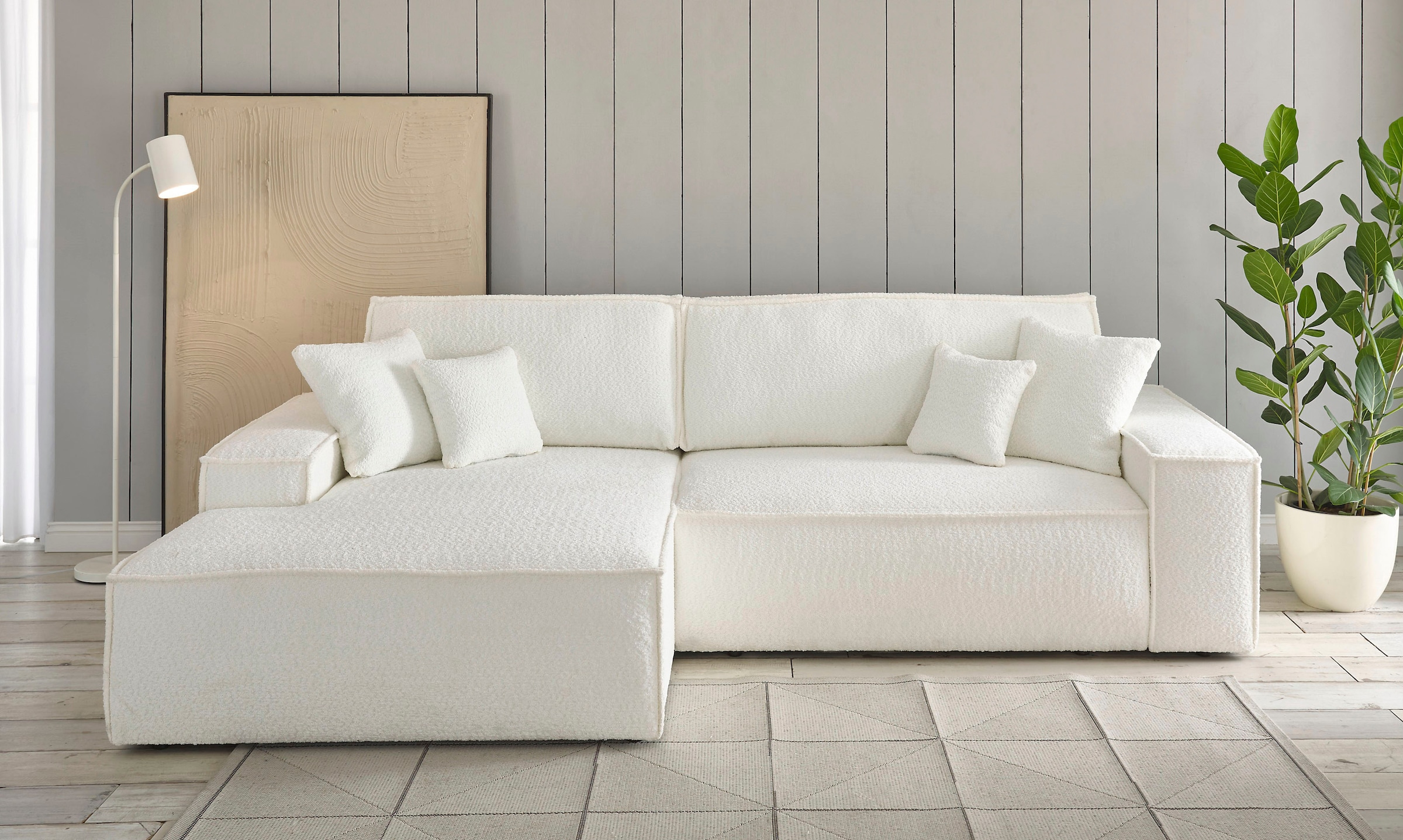 OTTO home Ecksofa »FINNLEY, L-Form 257 cm, Schlafsofa« mit Bettkasten, in B günstig online kaufen