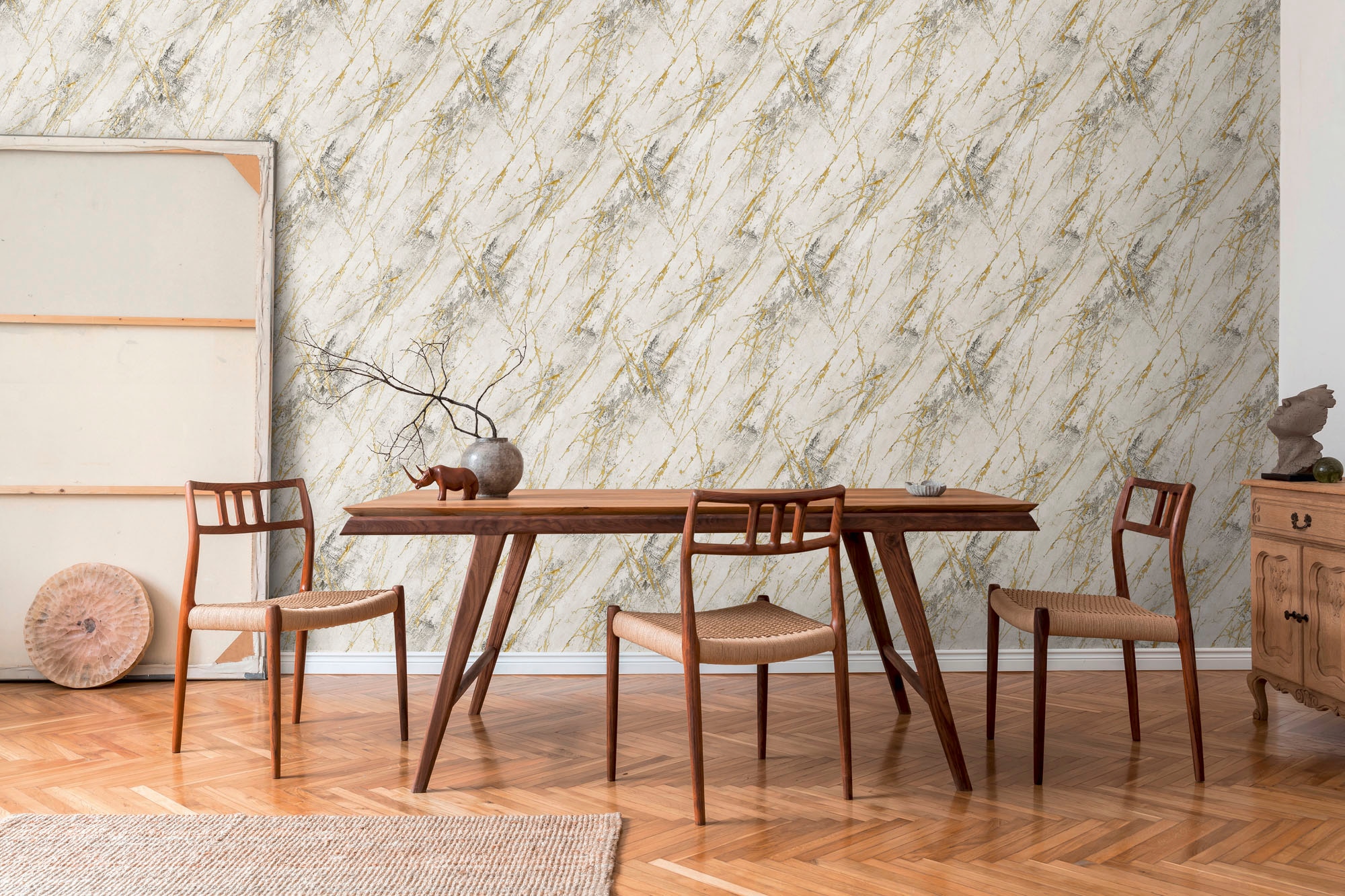 A.S. Création Vliestapete »THE BOS Marmor Marmortapete«, matt-gemustert-neutral, Steinoptik Tapeten Wohnzimmer Schlafzimmer Küche modern Design Design