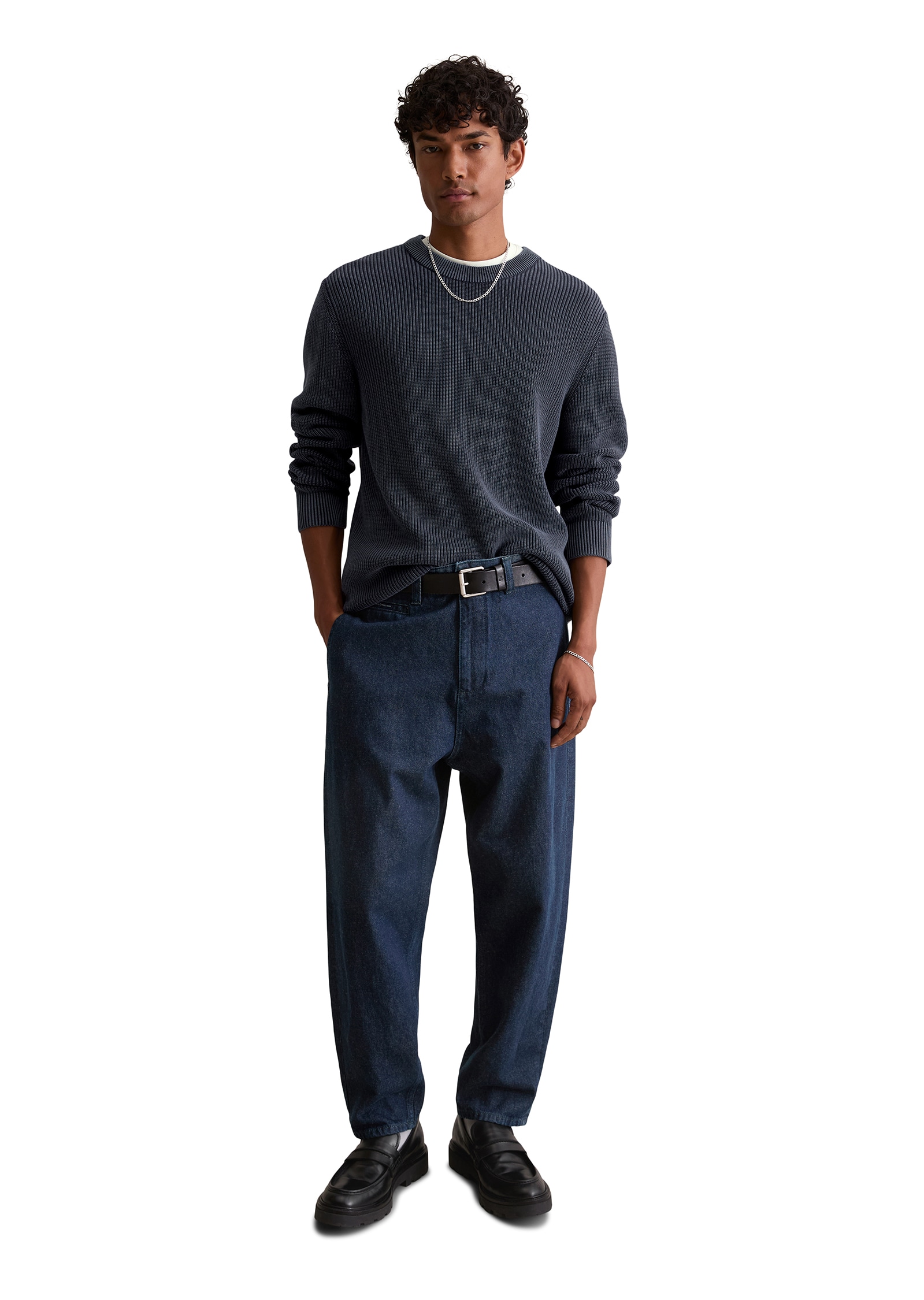 Marc O'Polo DENIM Rundhalspullover »loose fit mit speziellem Farbeffekt«