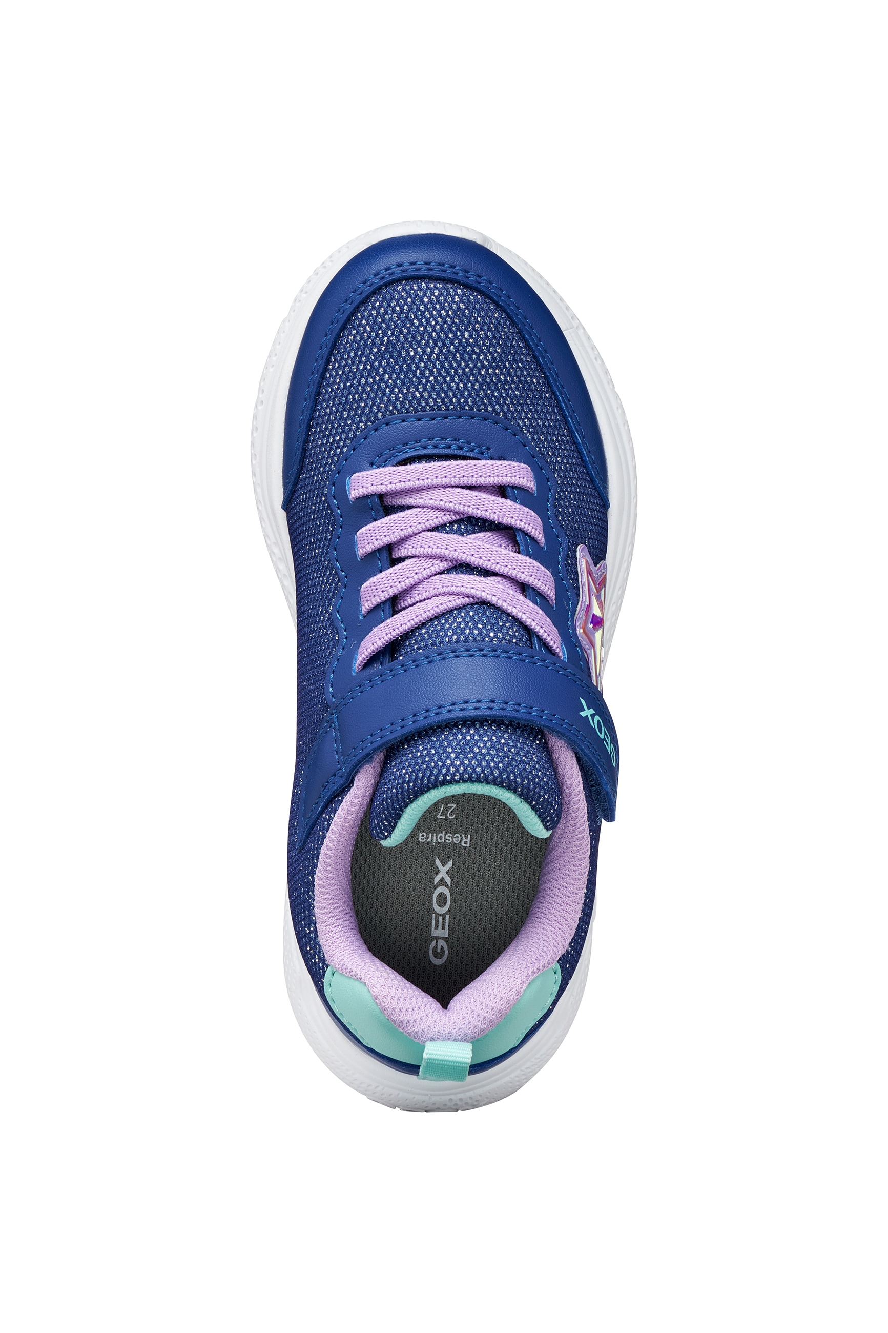 Geox Sneaker »J SPRINTYE GIRL«  Slipper mit schönen Glitzerdetails, Größenschablone zum Download