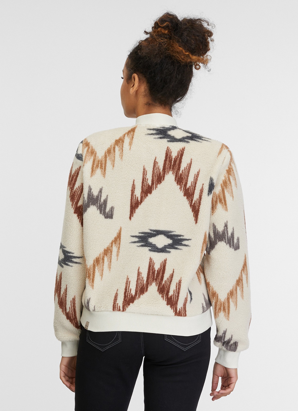 Ragwear Sweatjacke »CAIRRO AZTEC«, aus weichem Teddy Plüsch und Allover Azteken Muster