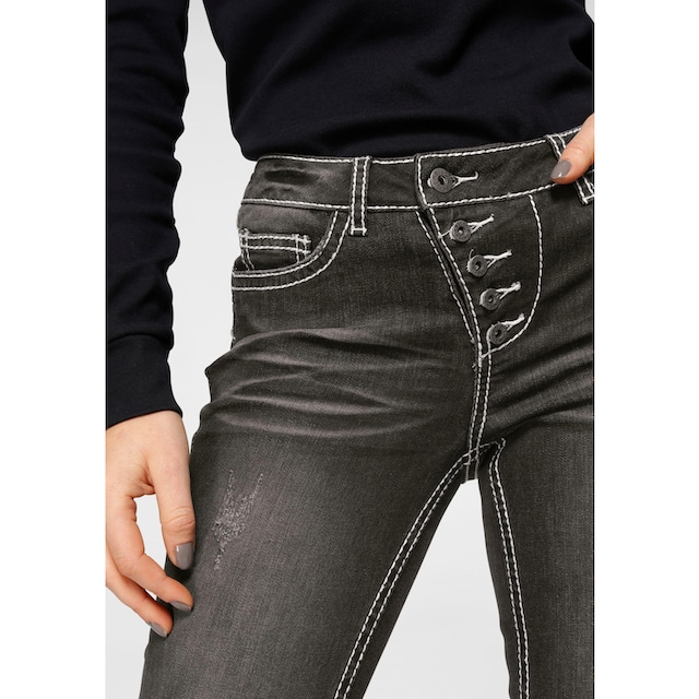im Arizona - Washed Slim-fit-Jeans »Heavy Waist Shaping«, Mid Online-Shop bestellen
