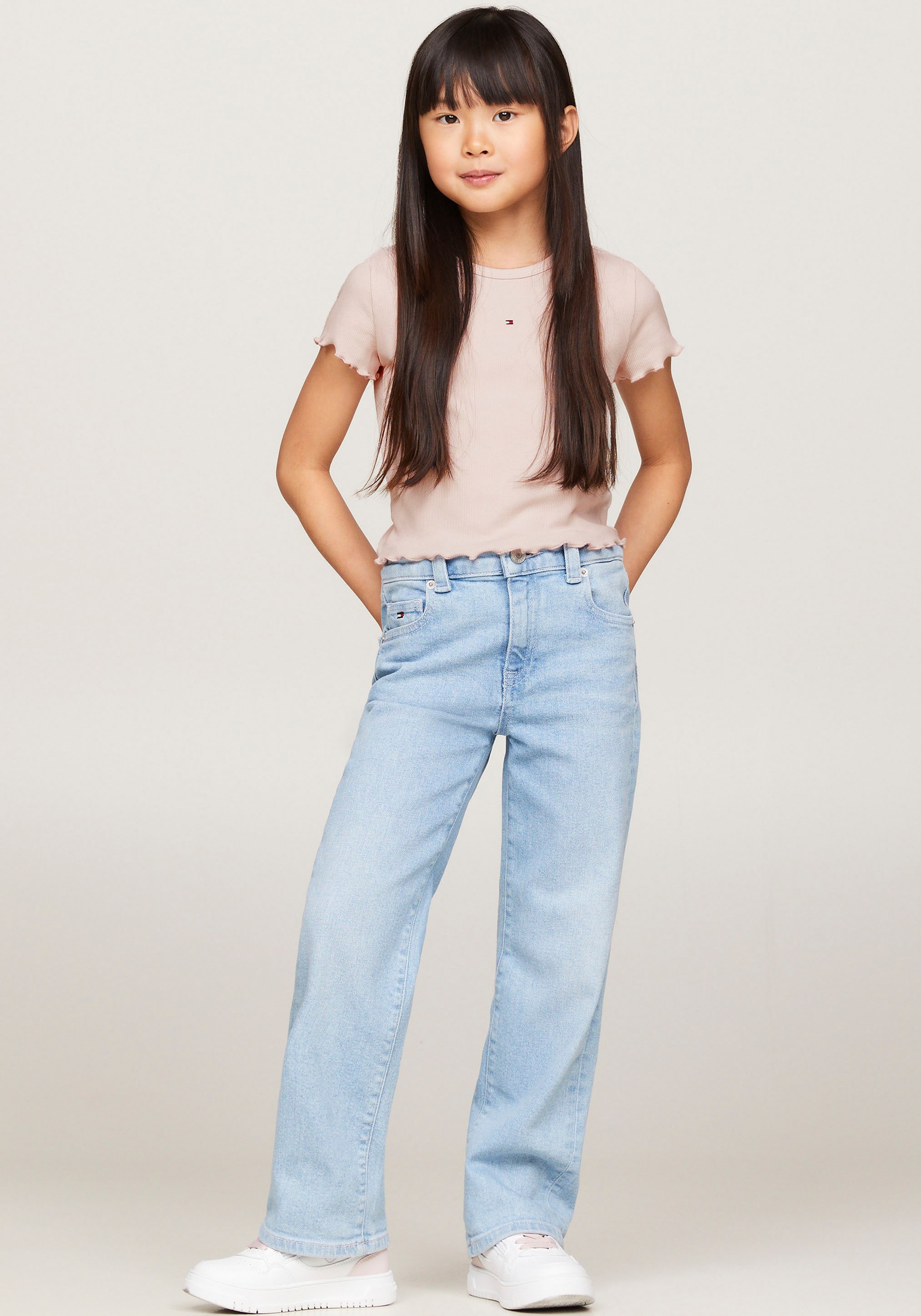 Tommy Hilfiger T-Shirt »ESSENTIAL RIB TOP S/S«, Kinder bis 16 Jahre