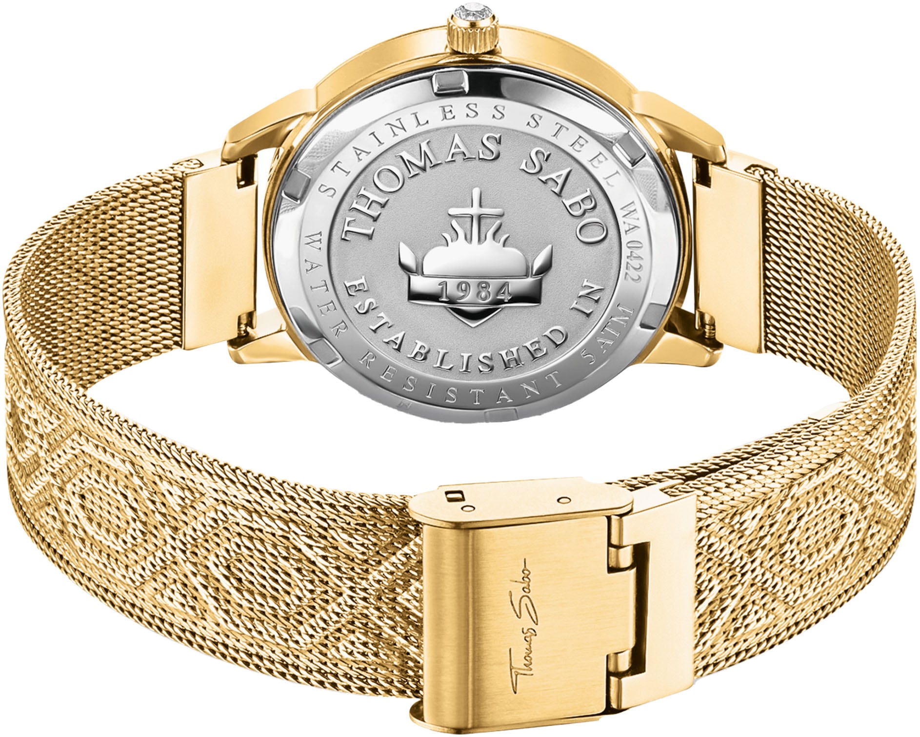 THOMAS SABO Quarzuhr »SPIRIT MAGIC GARDEN«, Armbanduhr, Damenuhr, Edelstahlarmband, analog, Zirkonia (synth.)