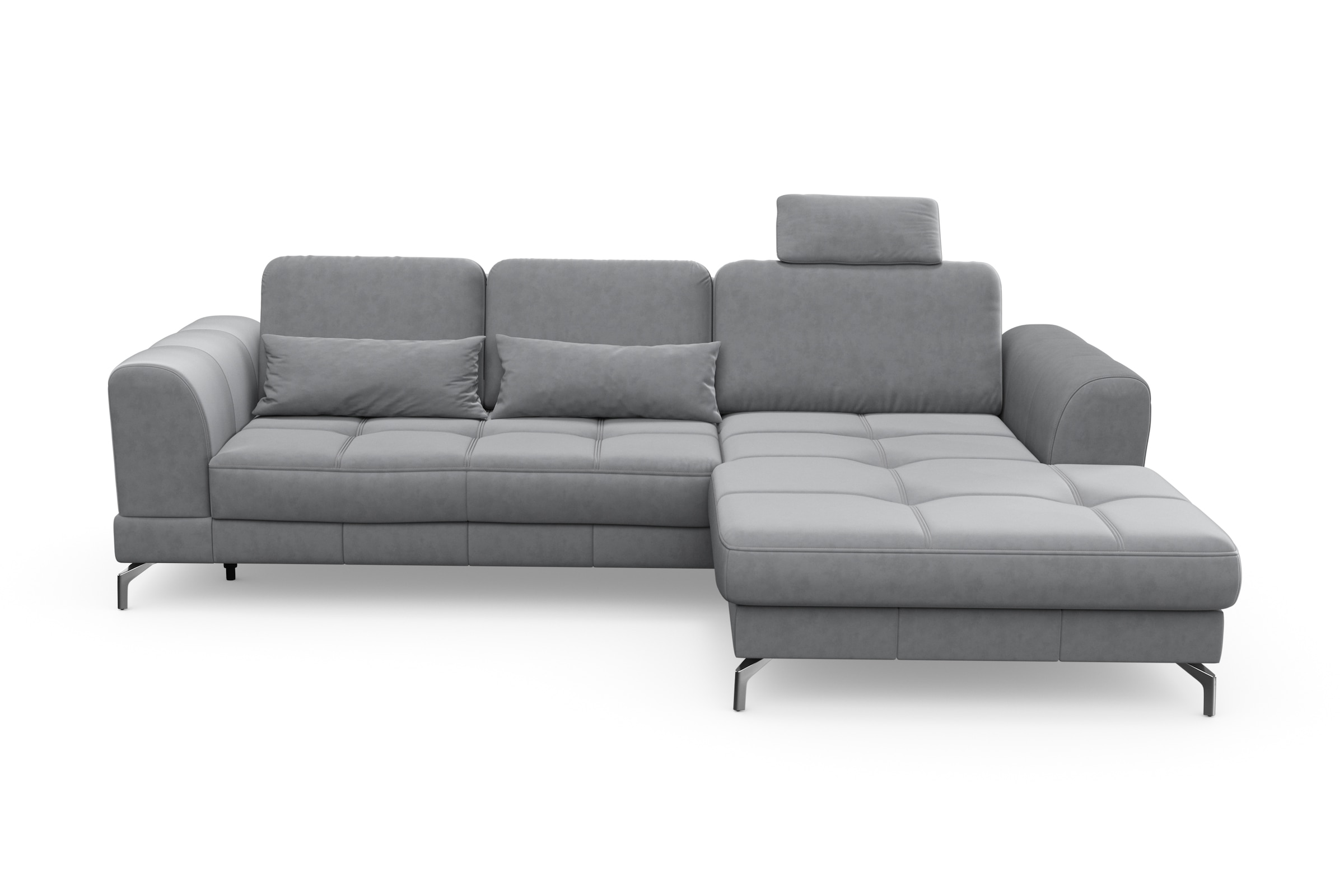 sit&more Ecksofa »Bendigo L-Form« inklusive Sitztiefenverstellung, Bodenfreiheit 12 cm, in 2 Fußfarben