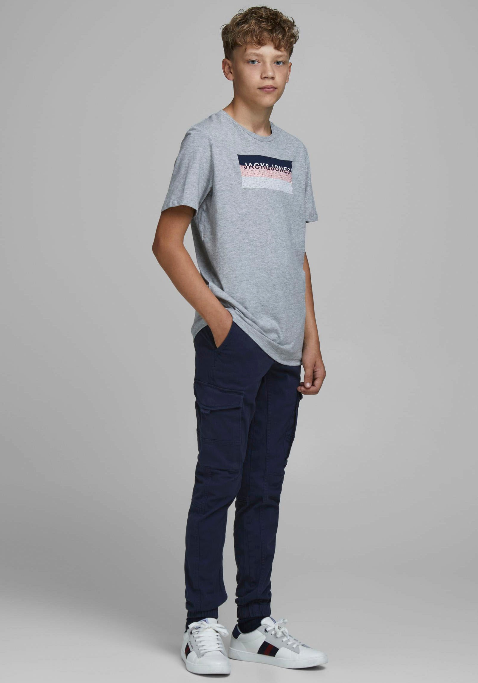 Jack & Jones Junior Cargohose »JPSTPAUL JJFLAKE AKM 542 NAVY NOOS JNR«