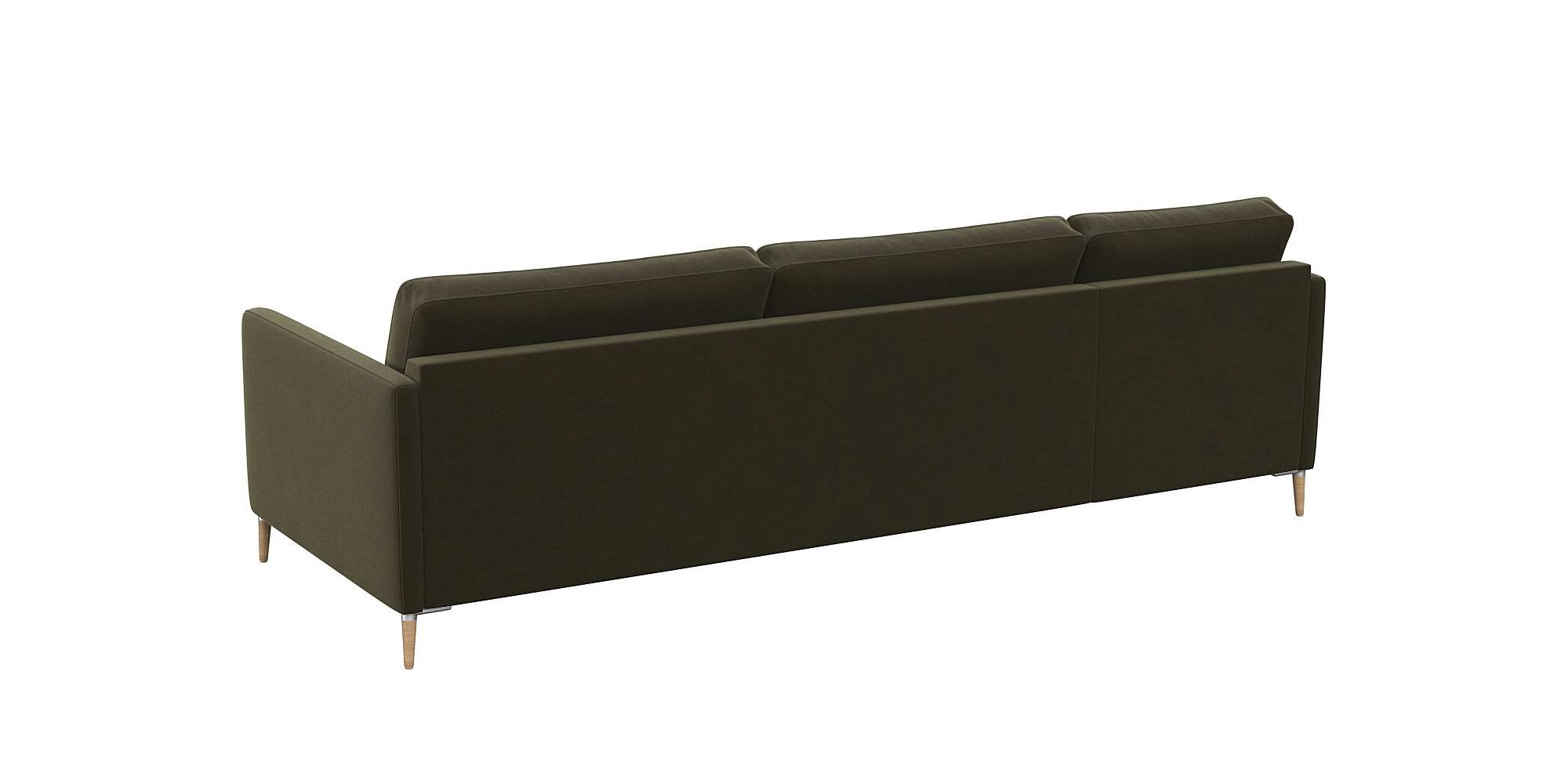FLEXLUX Ecksofa »Fiore, super Sitzkomfort durch Kaltschaum im Sitz, L-Form«, schmale Armlehnen, Füße Alu+ Eiche