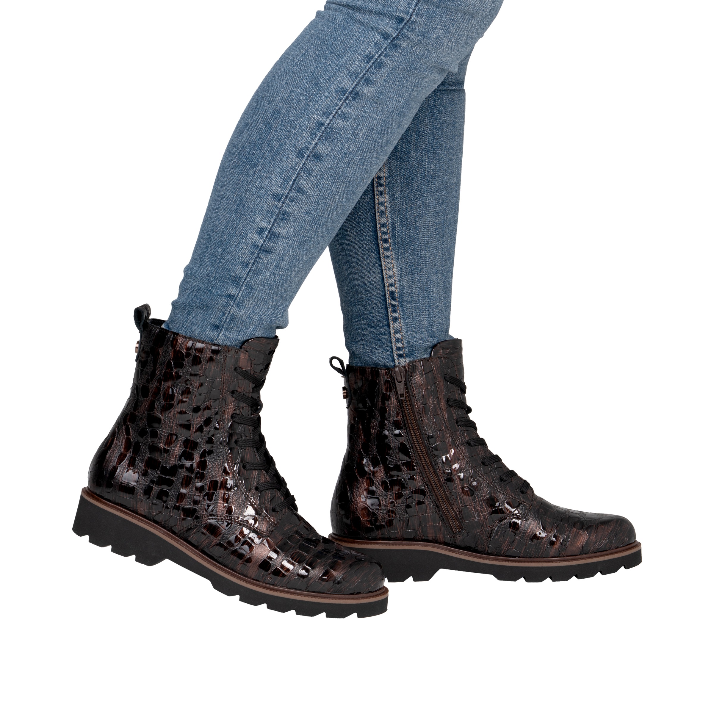Remonte Schnürstiefelette  Schnürboots in modischer Optik, Profilsohle