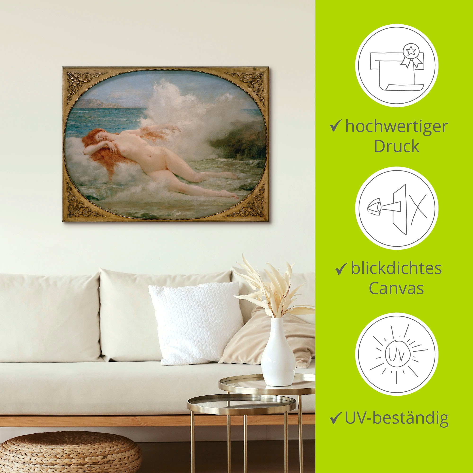 Artland Wandbild »Geburt der Venus«, Gottes Bilder, (1 St.), als Alubild, Outdoorbild, Leinwandbild, Poster in verschied. Größen