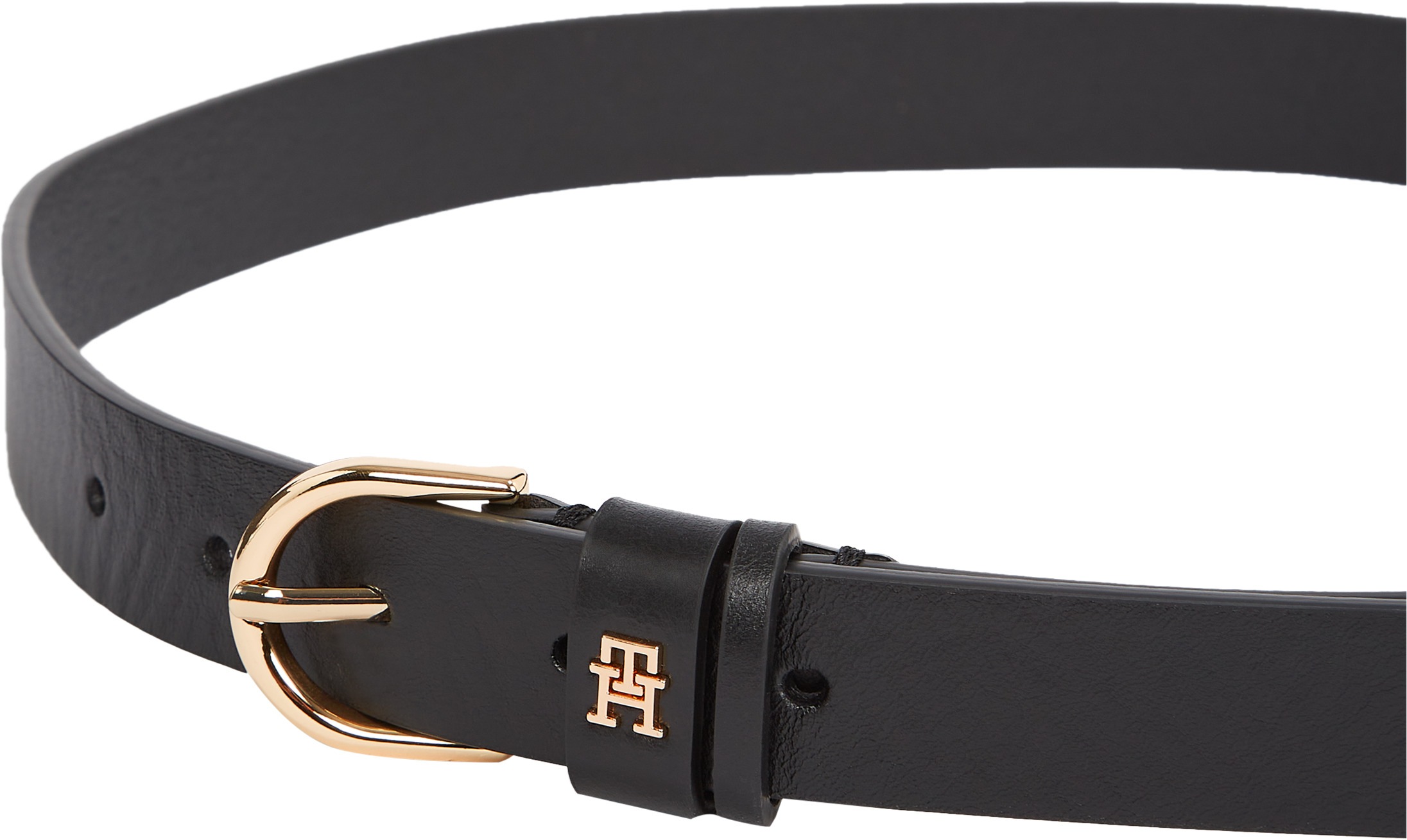 Tommy Hilfiger Ledergürtel »ESSENTIAL EFFORTLESS 2.5«, Logoemblem, weiche Haptik, ovale Einfachdornschließe