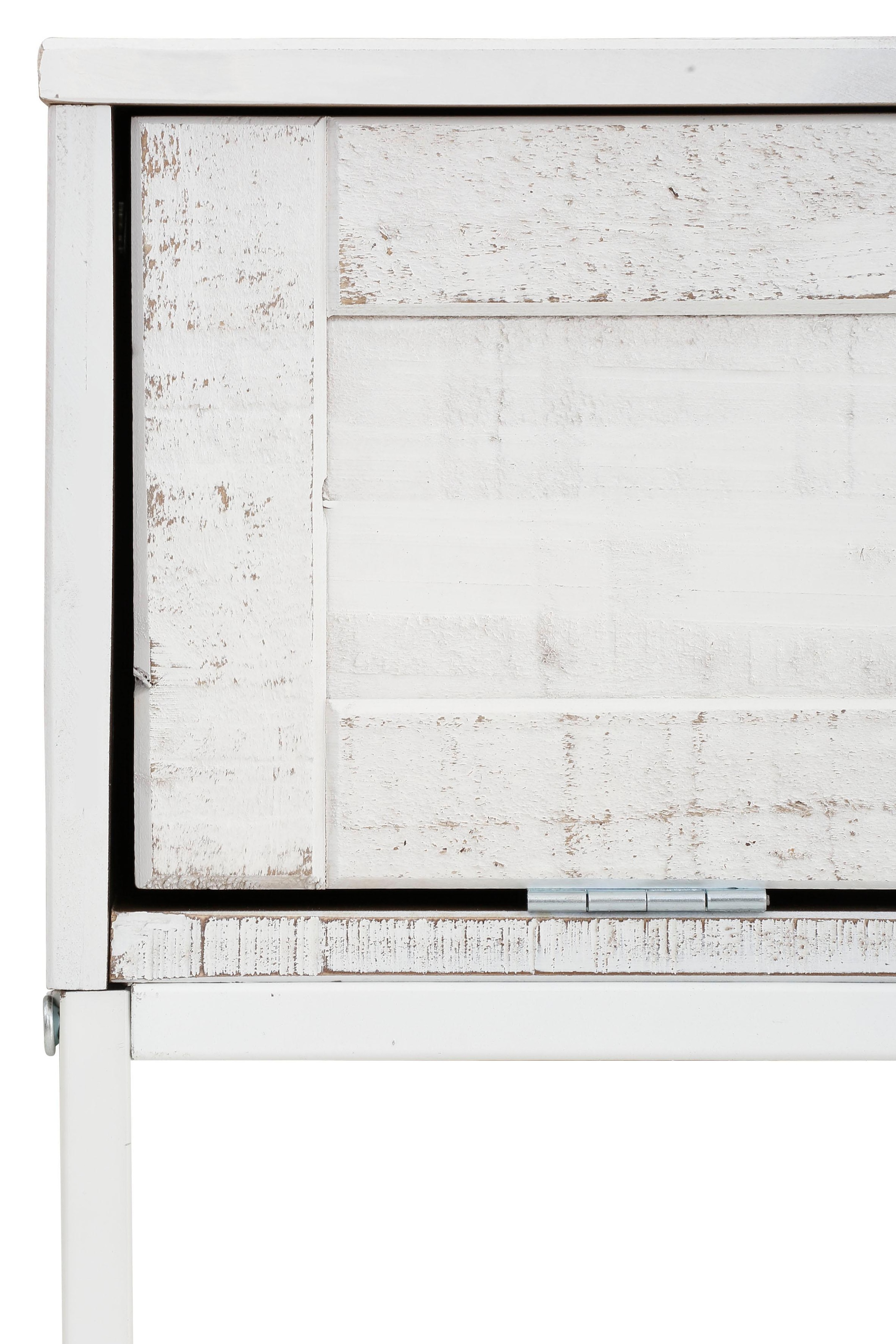 Home affaire Lowboard »Freya«, Kommode mit 3 Klappen, Metallgriffen, aus Massivholz, Breite 175 cm