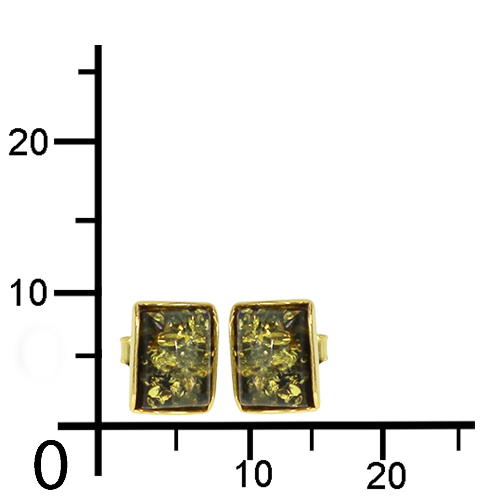 OSTSEE-SCHMUCK Paar Ohrstecker »Ostsee-Schmuck Ohrstecker Classic 8 x 6 mm«