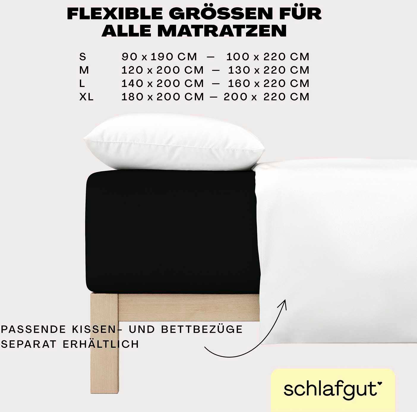 Schlafgut Spannbettlaken »EASY Jersey Elasthan Boxspring«, MADE IN GREEN by OEKO-TEX®