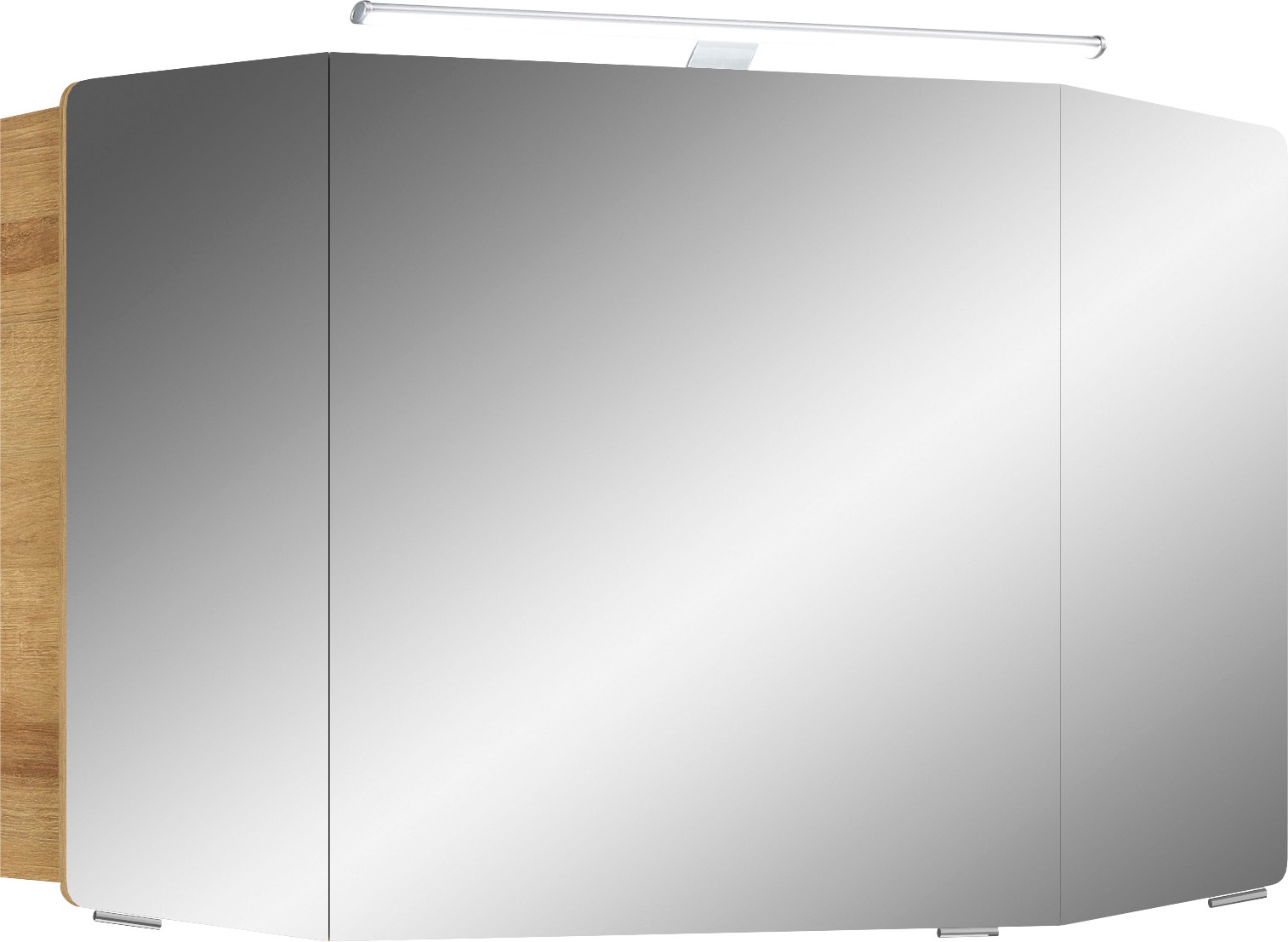 Saphir Badmöbel-Set »Cassca Sprint 3-teilig Mineralmarmor-Waschtisch mit LED-Spiegelschrank«, (4 St.), mit Unterschrank, 4 Türen, 3 Schubladen, inkl. Türdämpfer