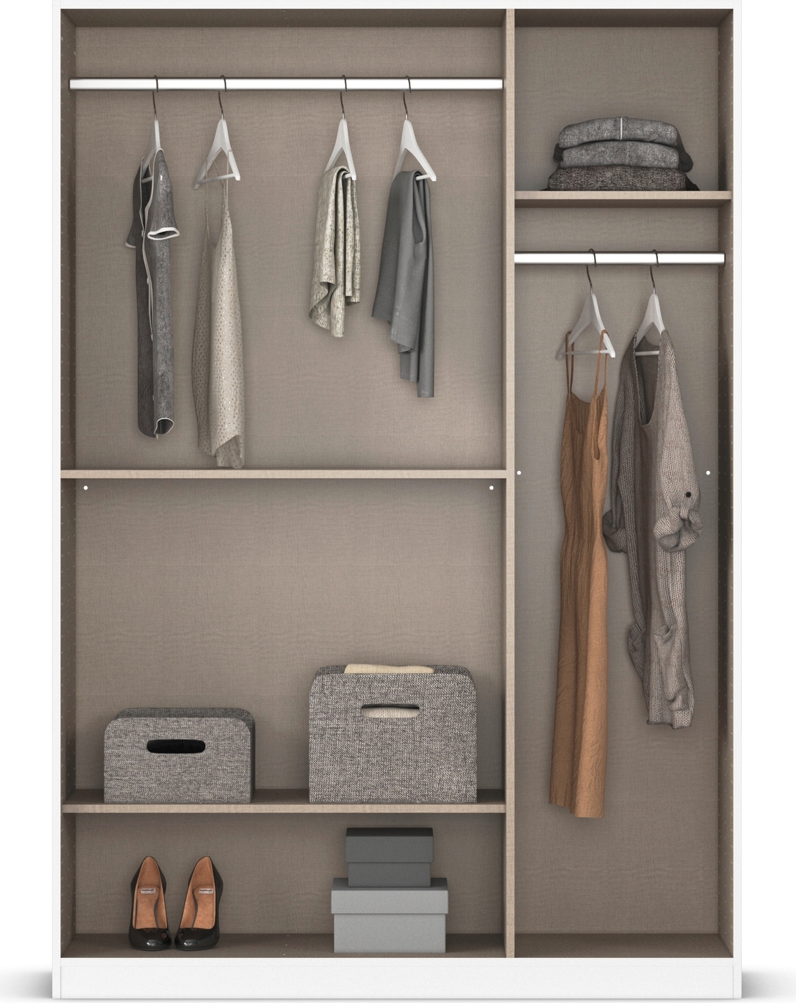 rauch Drehtürenschrank »Kleiderschrank Schrank Garderobe MAIKA mit Dekor-Front«, 2 Schubladen, in verschiedenen Breiten, Höhen, Farben, MADE IN GERMANY