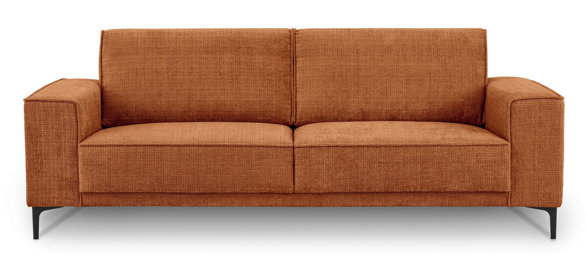 Places of Style 3-Sitzer »3er Sofa Oland, Struktur, Flachgewebe, Luxus-Microfaser, Boucle«, 224 cm, Wellenunterfederung, Skandi-Design, Metallfüße