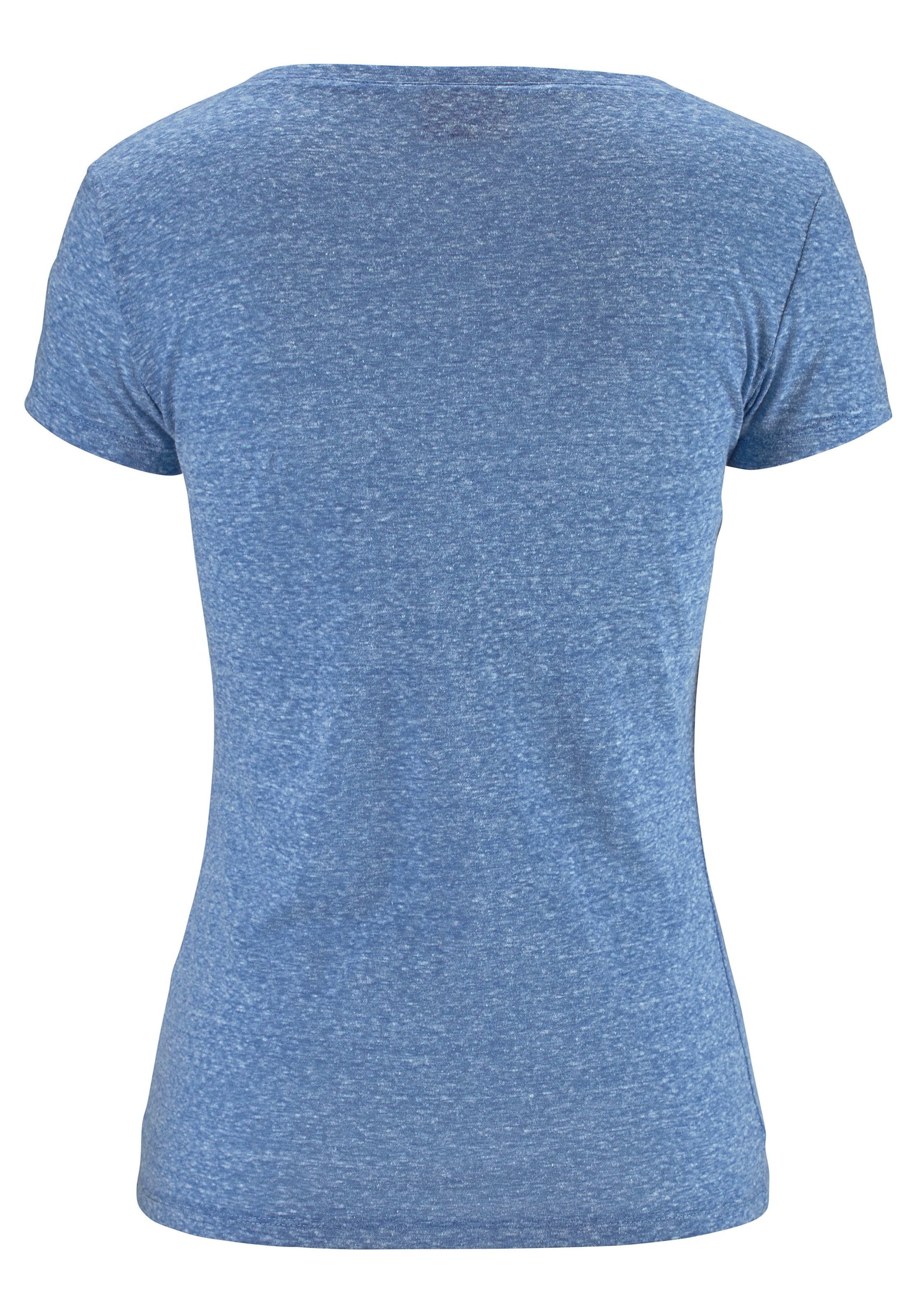 Venice Beach Strandshirt mit Logo-Druck aus melierter Ware, Vintage-Look, sportlich-casual