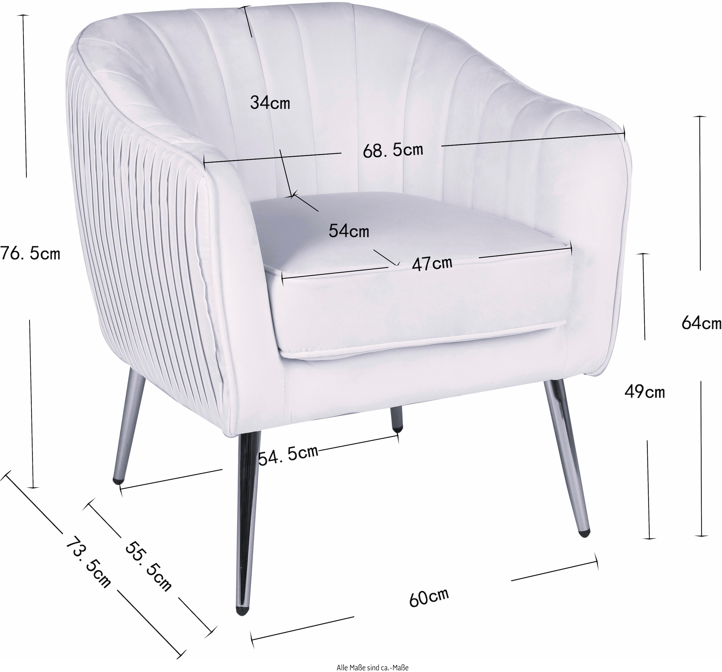 INOSIGN Loungesessel »ARROLL mit Hocker«, Cocktailsessel, Relaxsessel, Einzelsessel und Hocker bequem gepolstert
